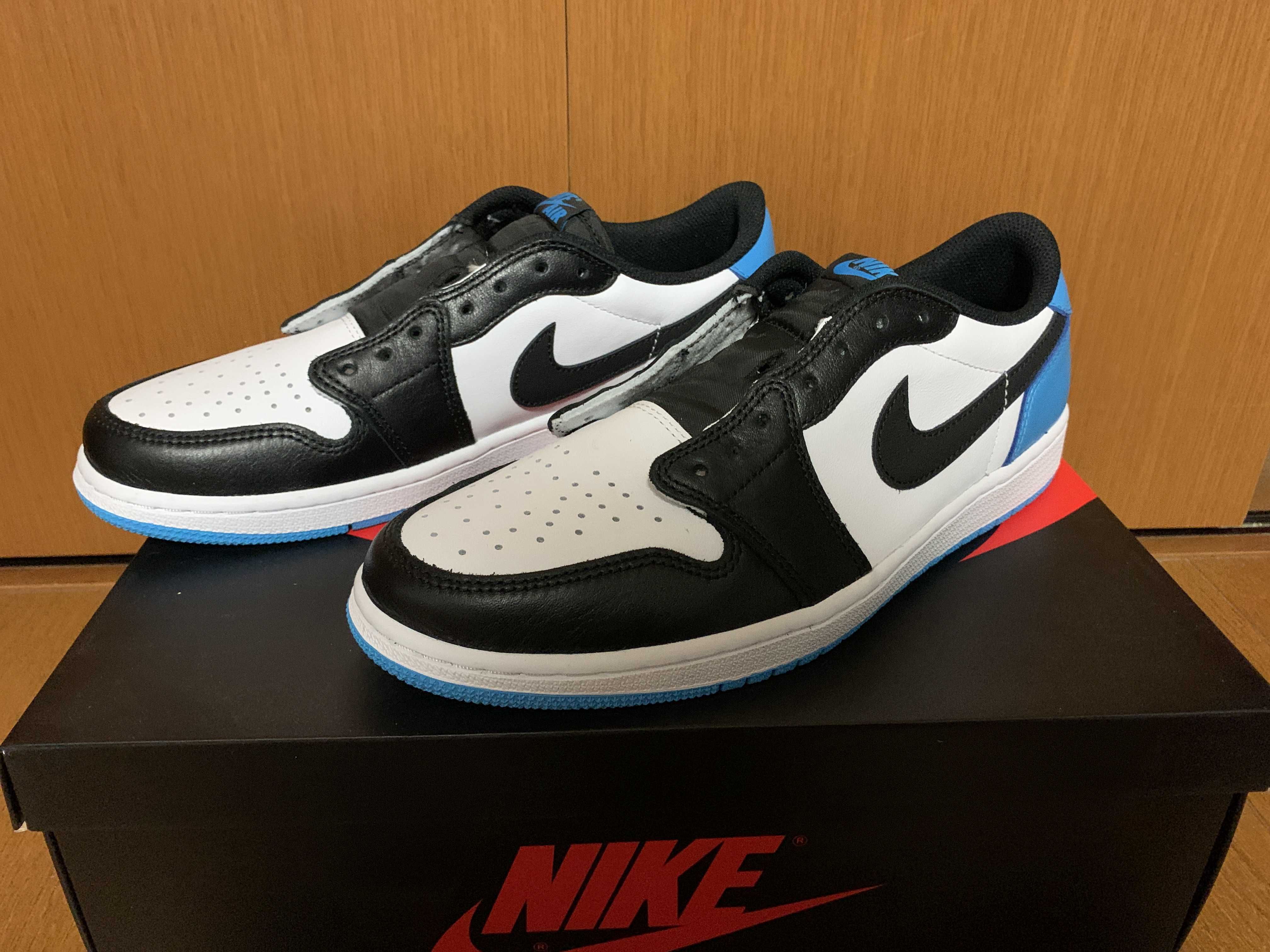 Nike Air Jordan 1 Low OG "Black and Dark Powder Blue/UNC"