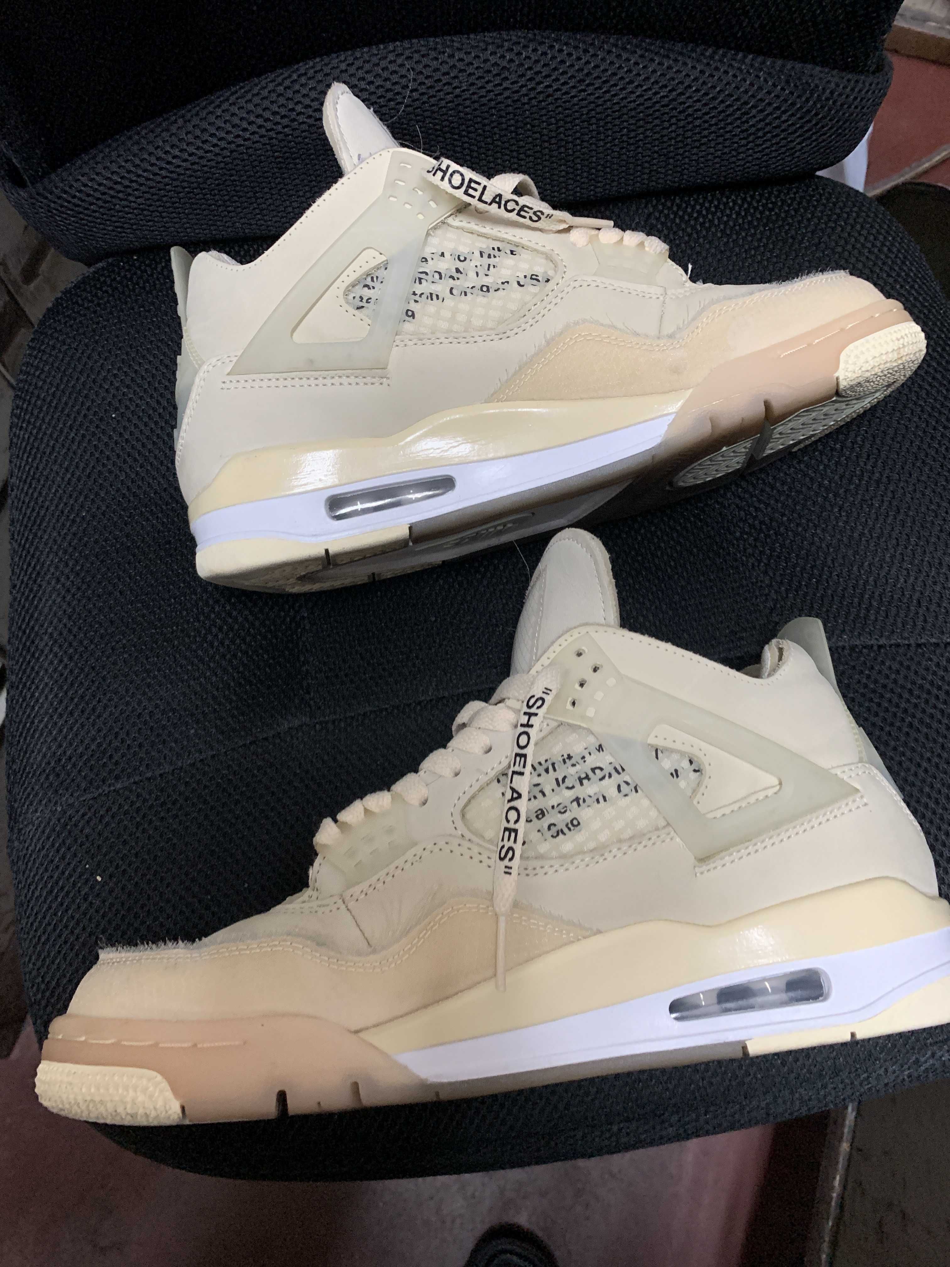 Off-White × Nike Women's Air Jordan 4 SP "Sail"