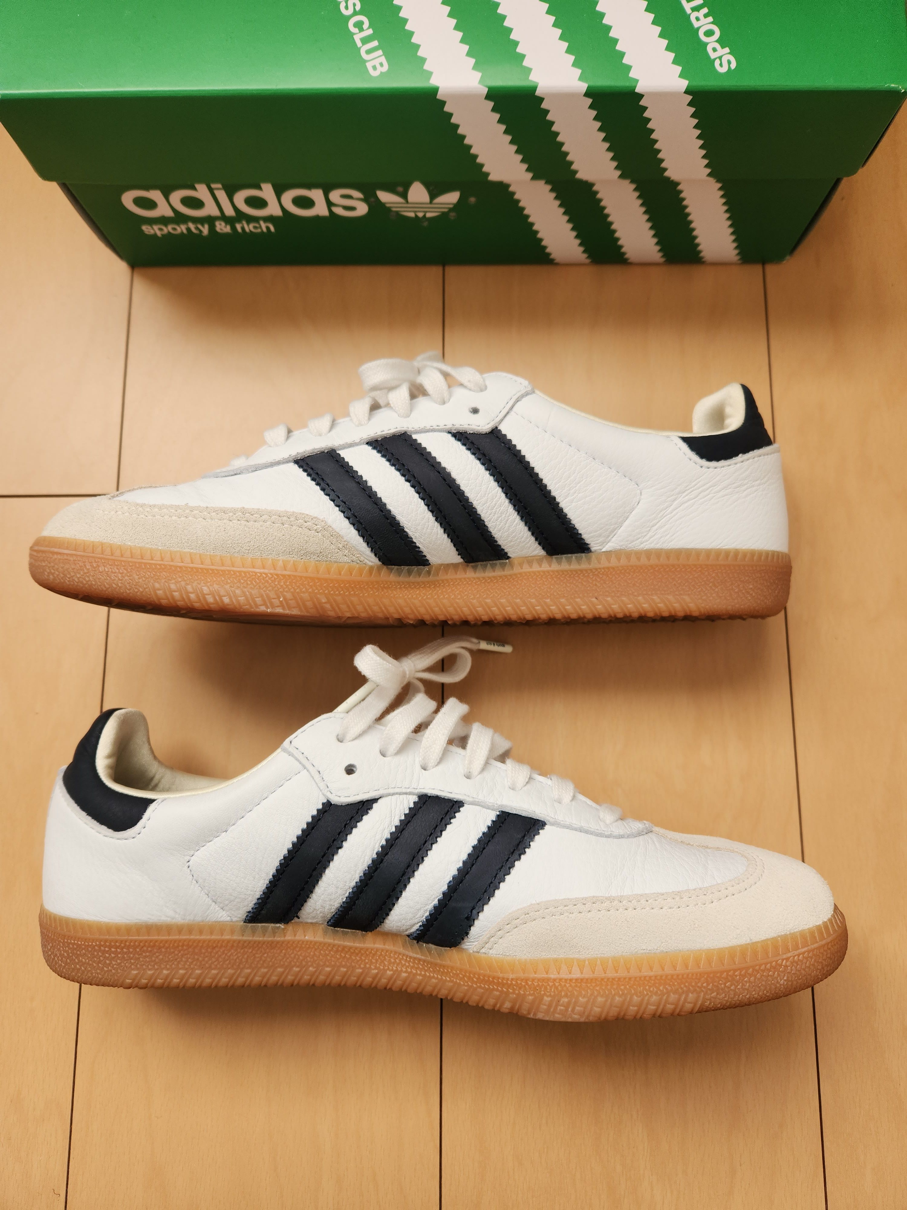 Sporty & Rich × adidas Samba OG "Footwear White"