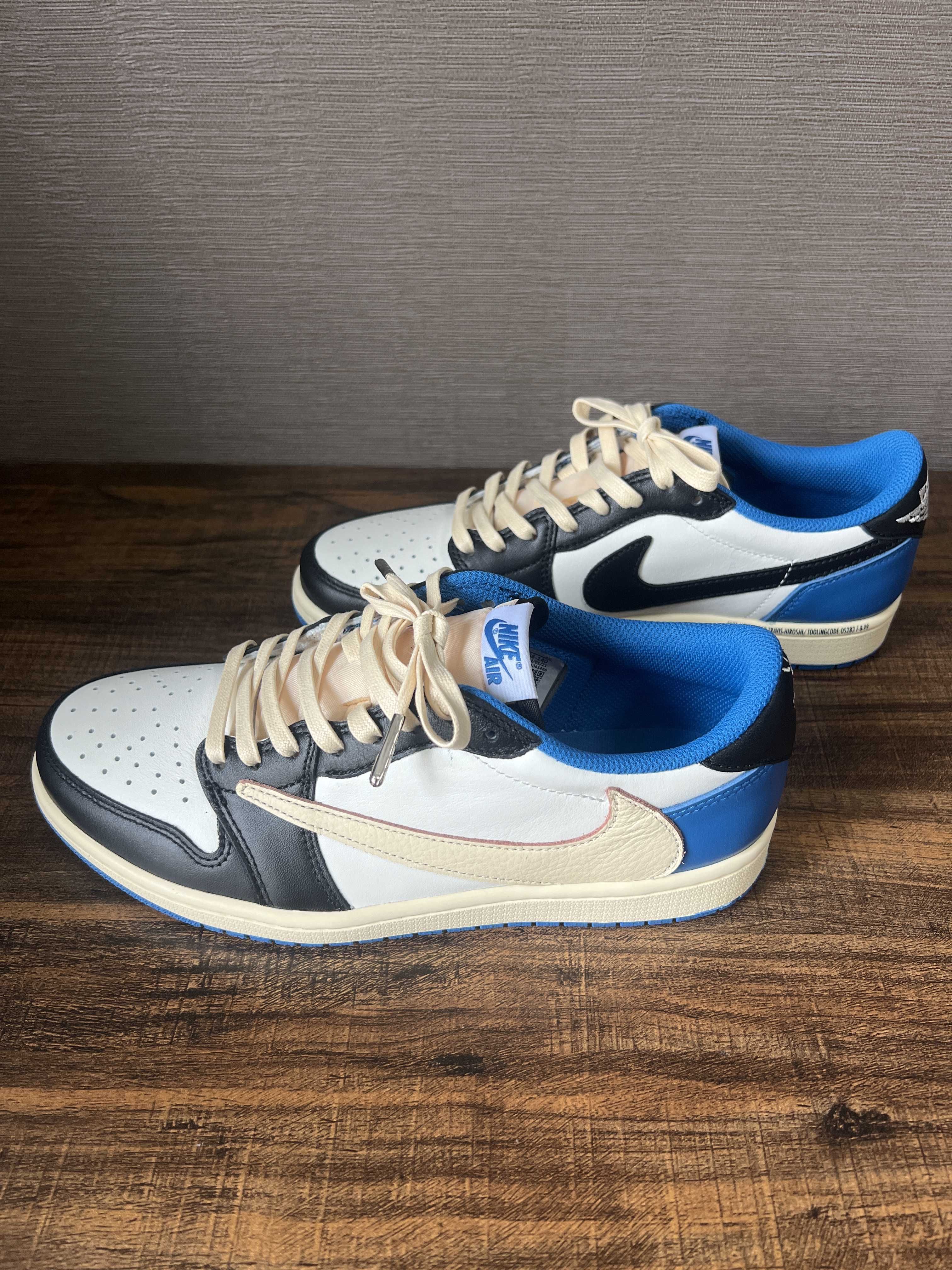 Travis Scott × fragment design × Nike Air Jordan 1 Low OG SP "Military Blue"