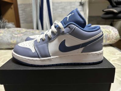 Nike GS Air Jordan 1 Low "White/Steel Blue"