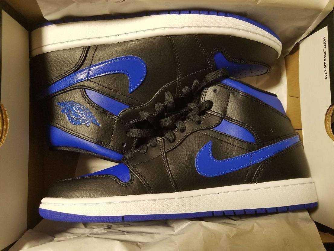 NIKE AIR JORDAN 1 MID "BLACK/BLUE"