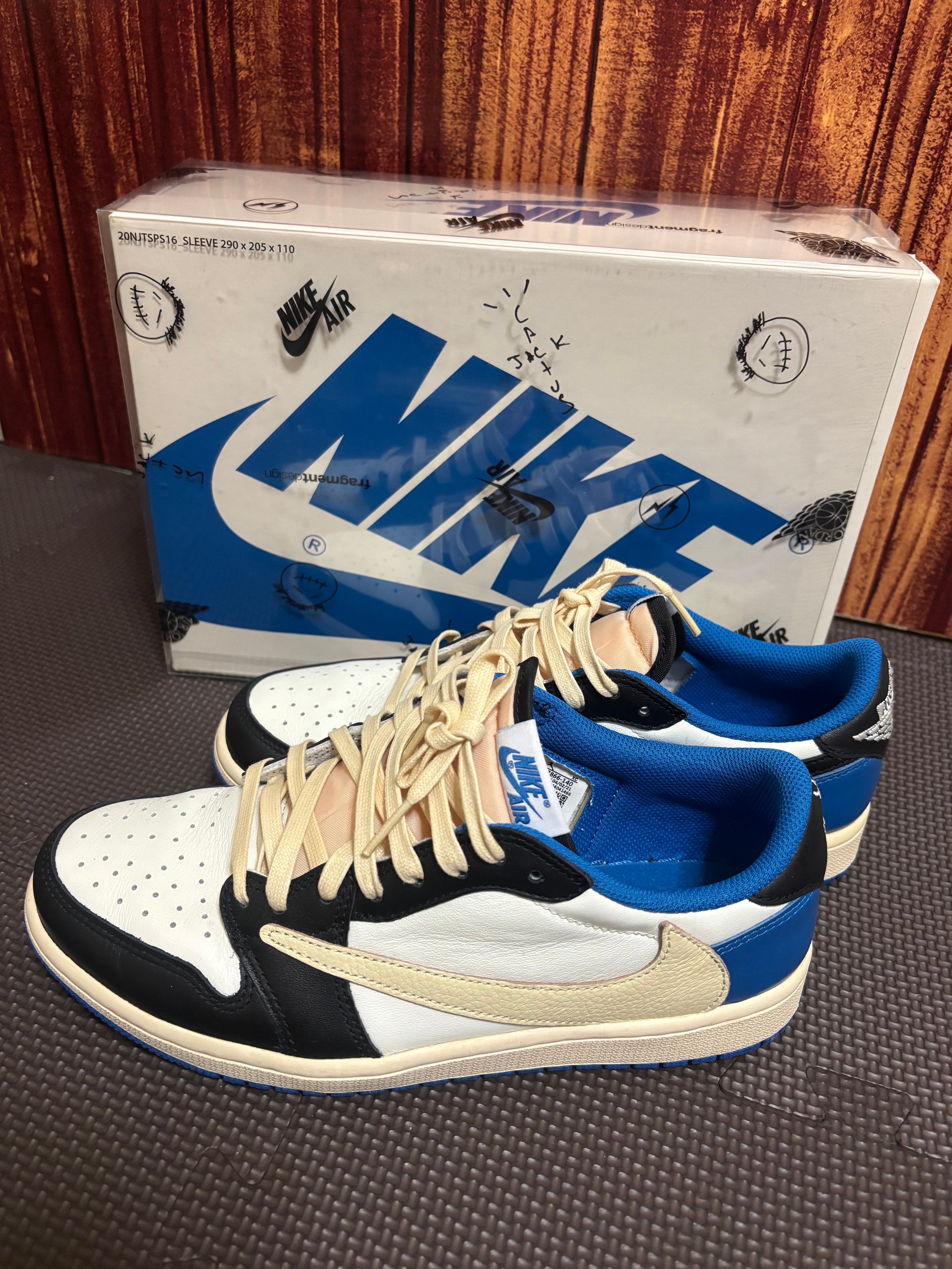 Travis Scott × fragment design × Nike Air Jordan 1 Low OG SP "Military Blue"