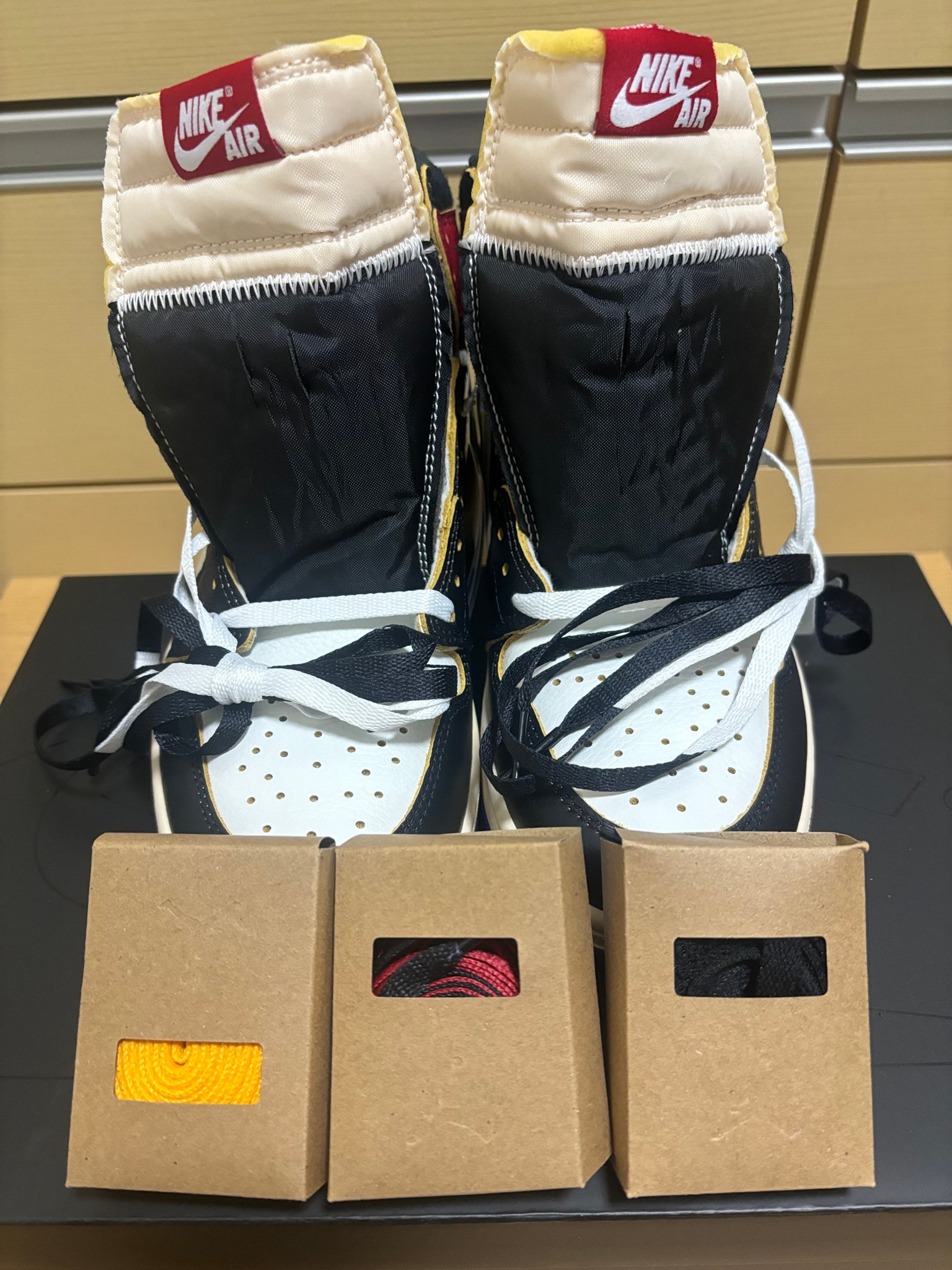 fragment design × UNION × Nike Air Jordan 1 High OG "Black/Varsity Red"