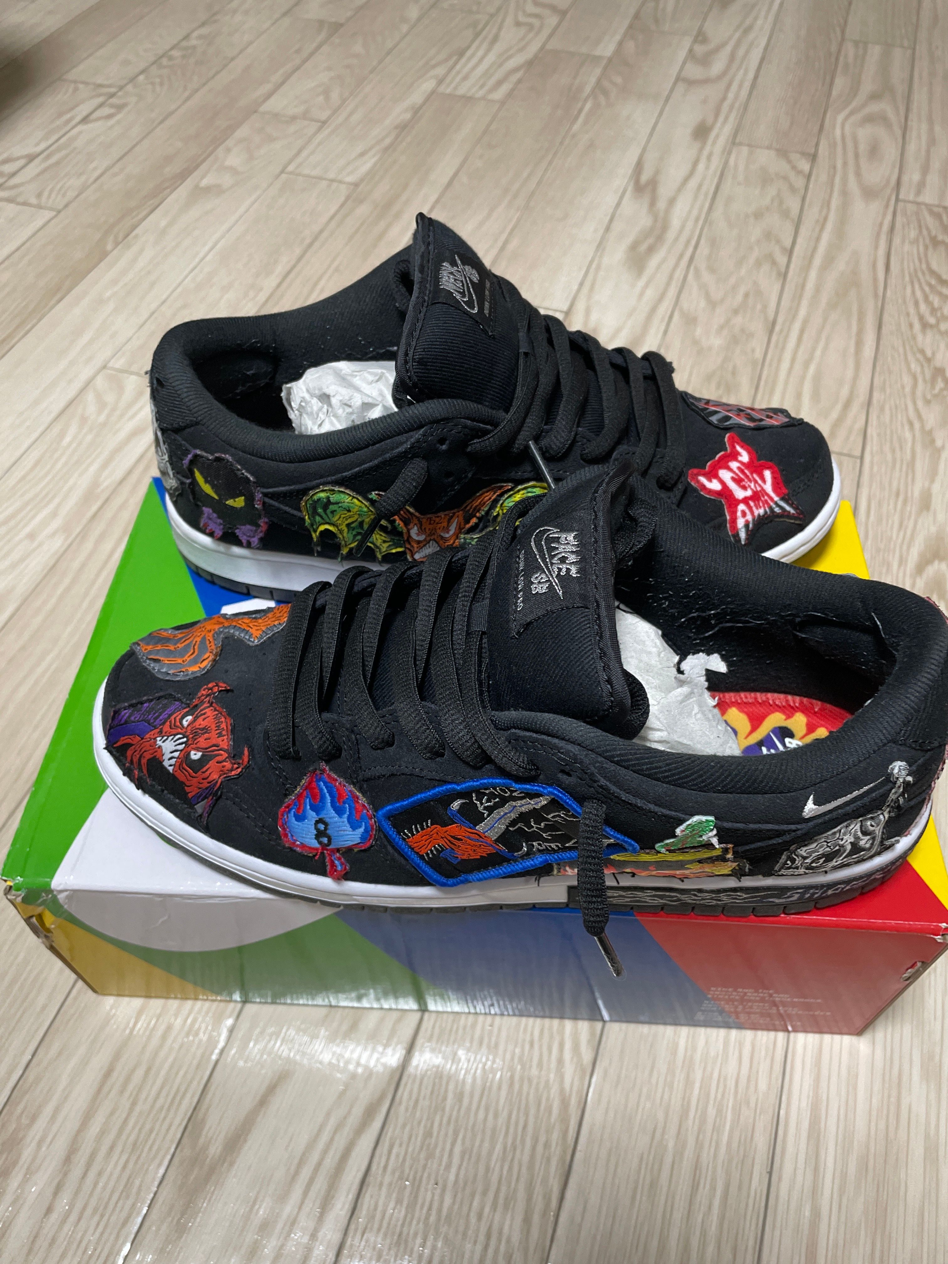 Neck face × Nike SB Dunk Low "Black/White/Multi Color"