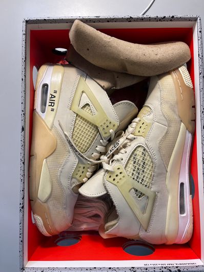 Off-White × Nike Women's Air Jordan 4 SP "Sail"