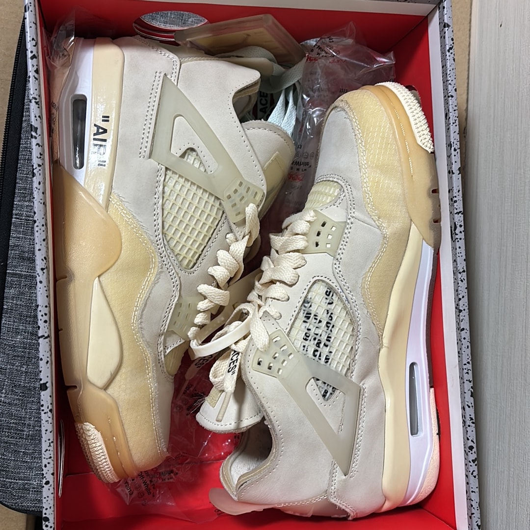 Off-White × Nike Women's Air Jordan 4 SP "Sail"