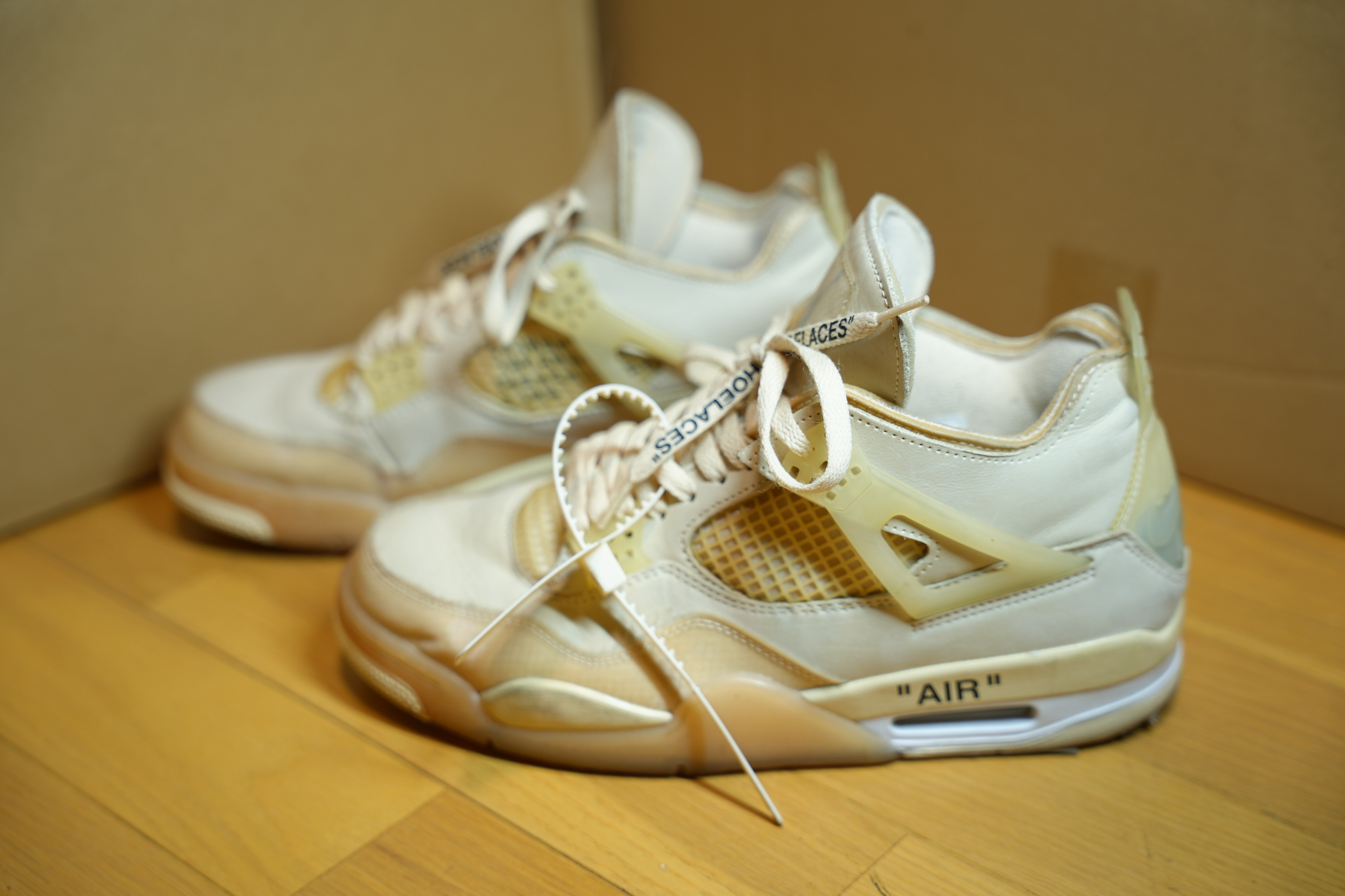 Off-White × Nike Women's Air Jordan 4 SP "Sail"