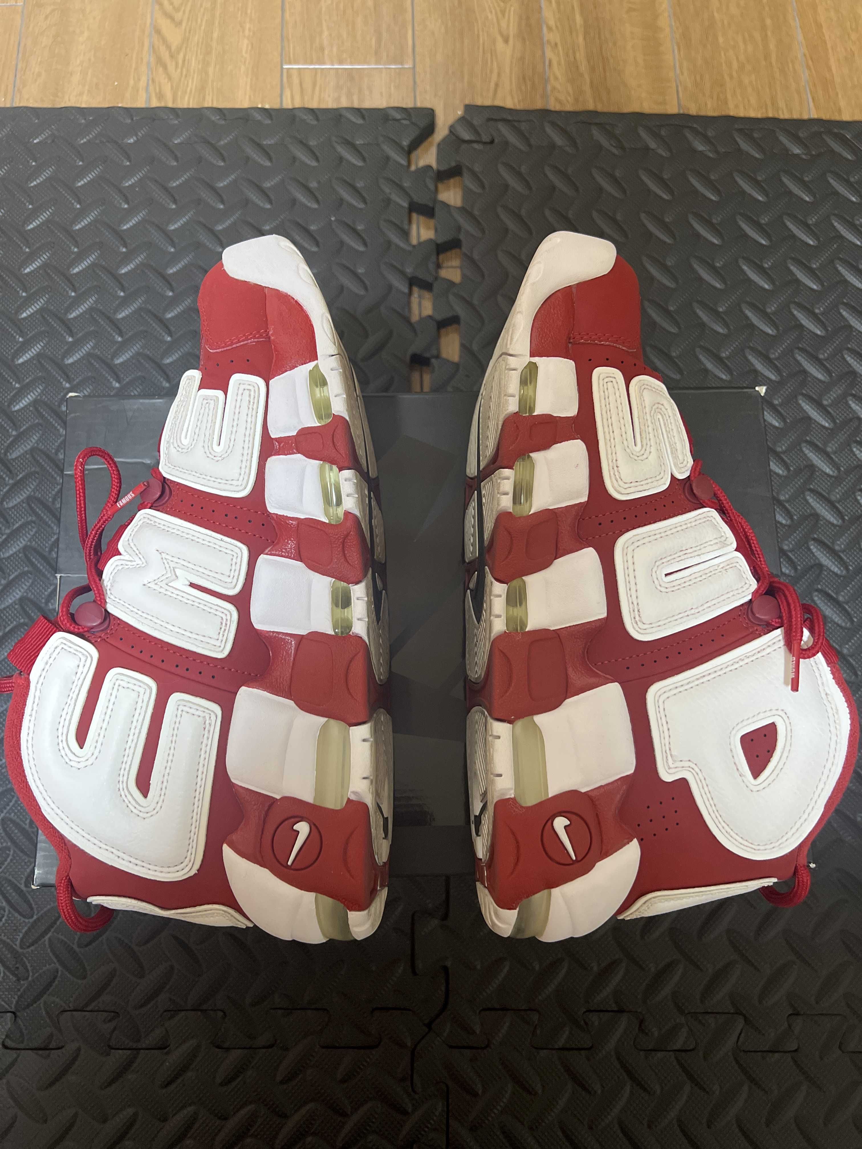 Supreme × Nike Air More Uptempo "White/Red"