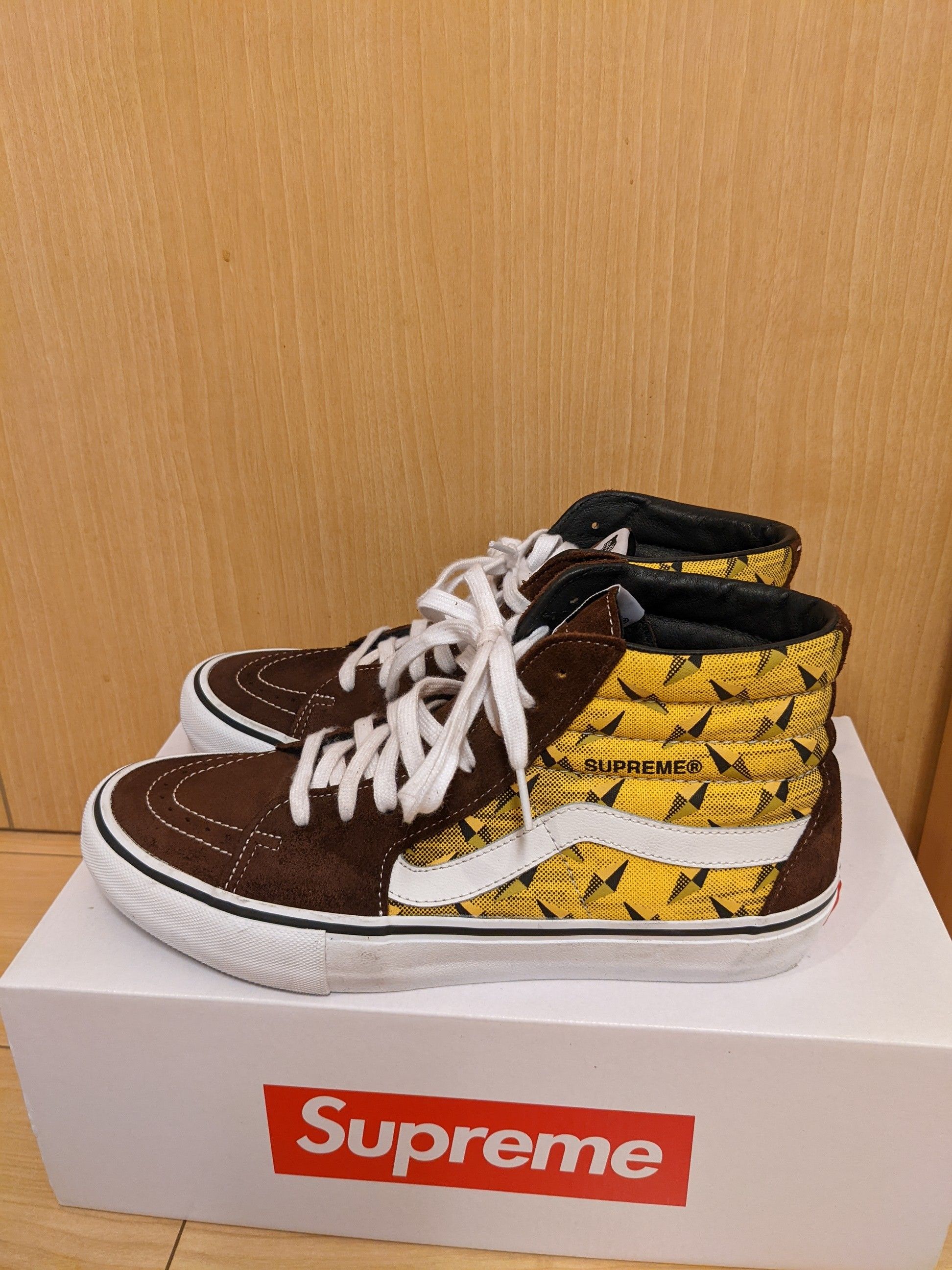 Supreme × Vans Sk8 Hi Diamond Plate "Brown"