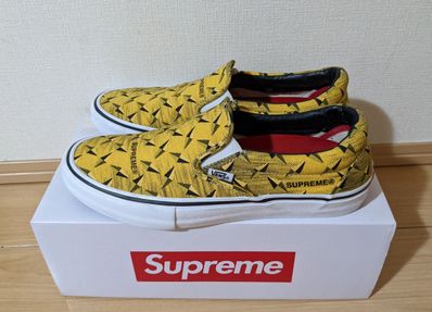 Supreme × Vans Slip-On "Diamond Plate Yellow"