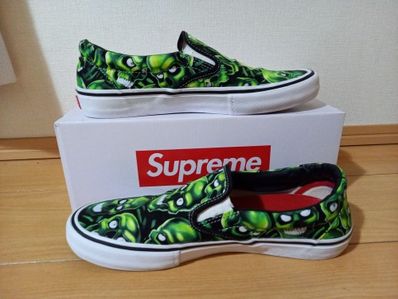 Supreme × Vans Slip-On Skull Pile "Green"
