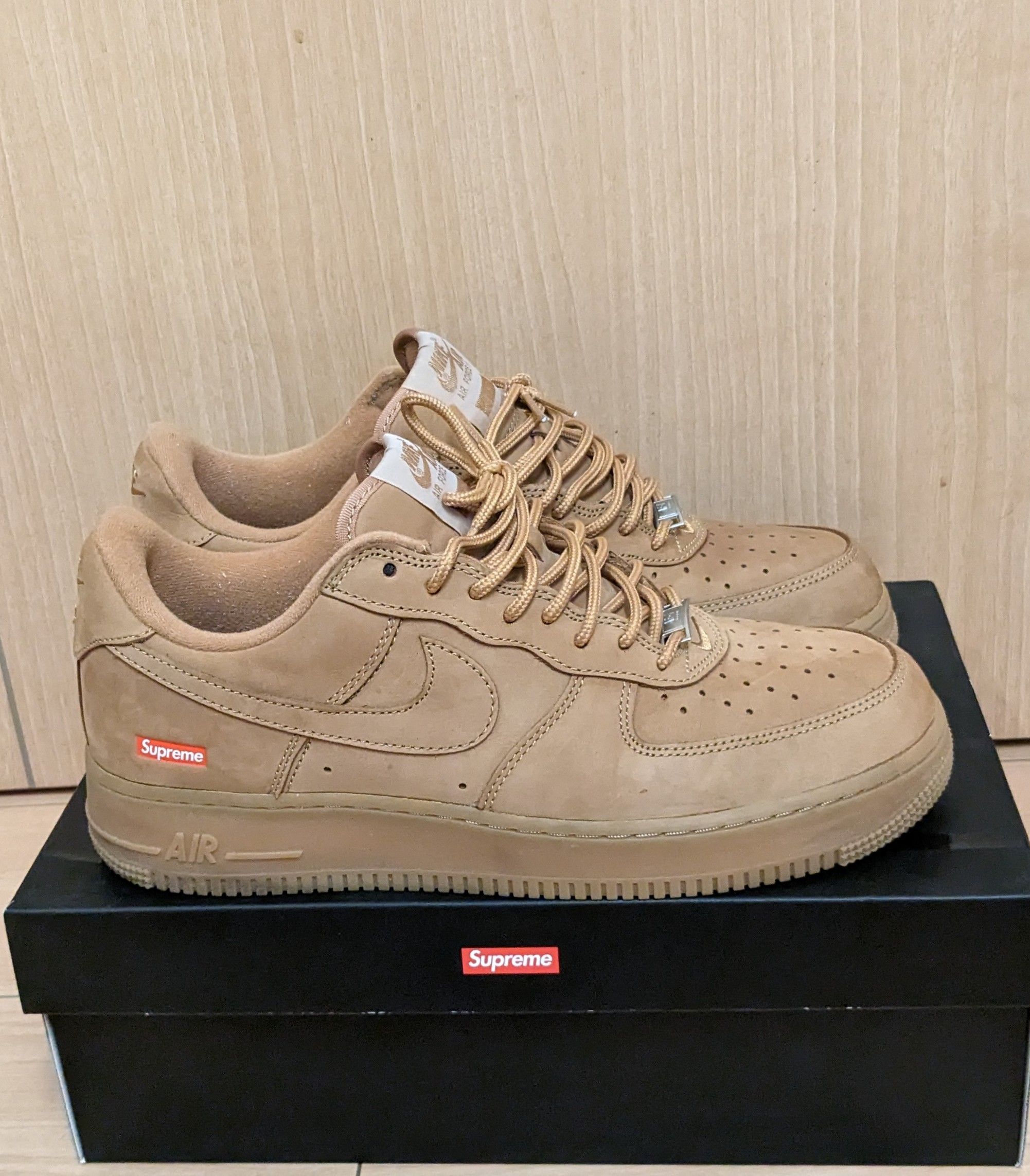 Supreme × Nike Air Force 1 Low "Flax/Wheat"