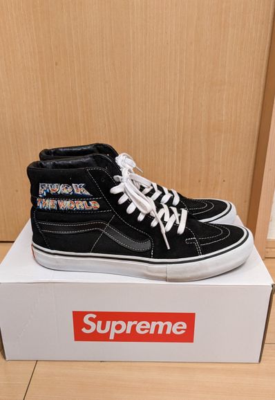 Supreme × Vans Fuck The World "Black"
