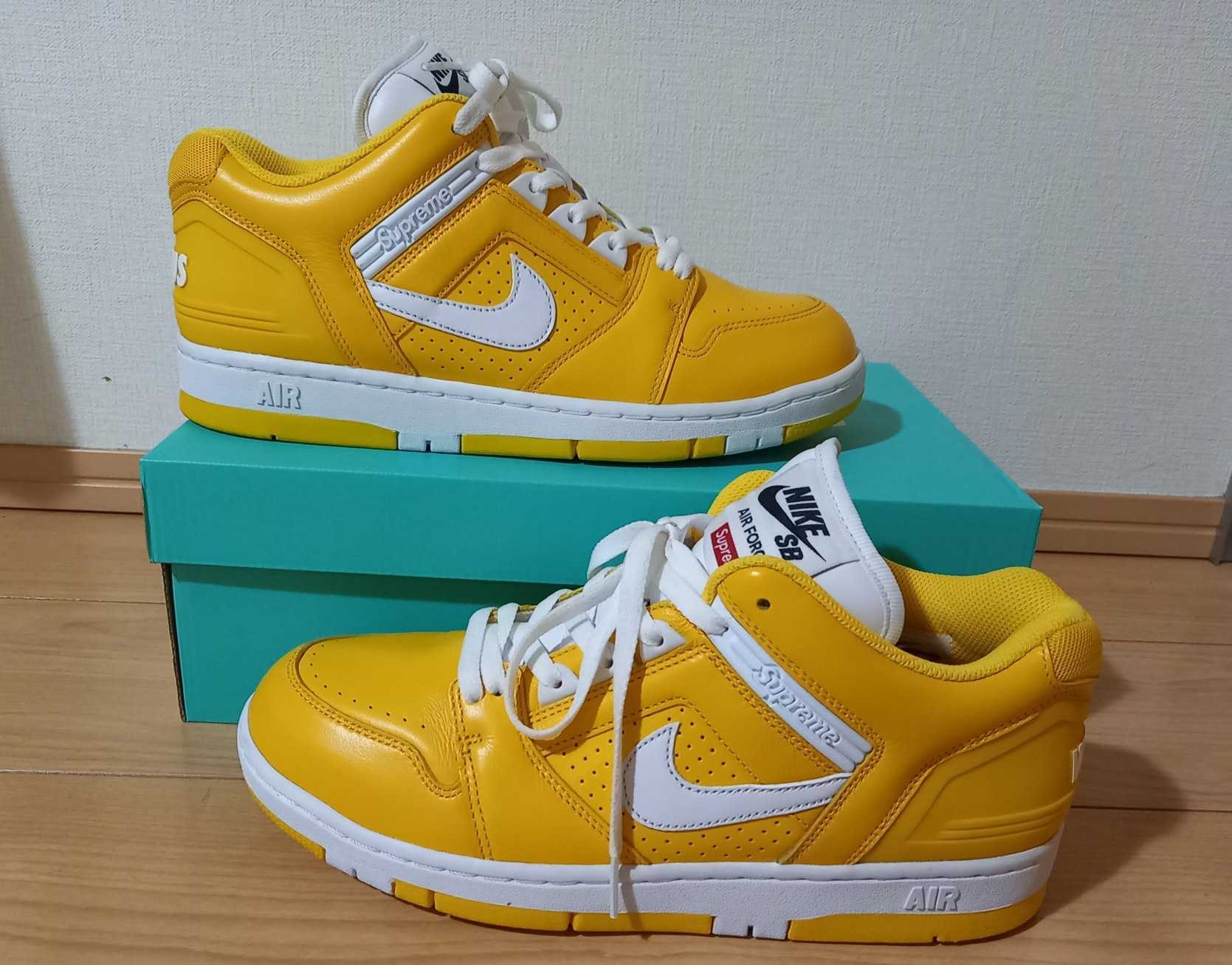 Supreme × Nike SB Air Force 2 "Varsity Maize"