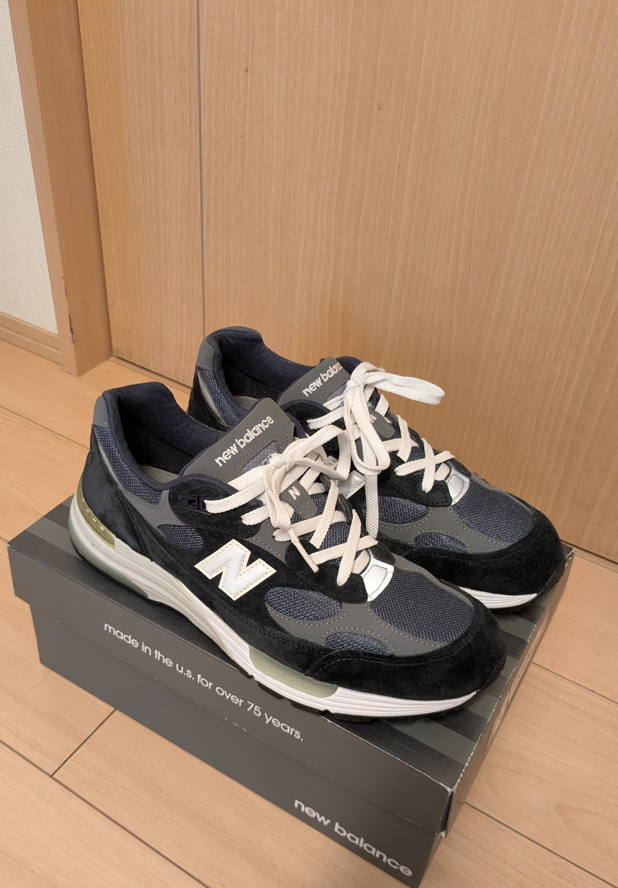 未使用品】ニューバランス Made in USA 992 ネイビー 28cm