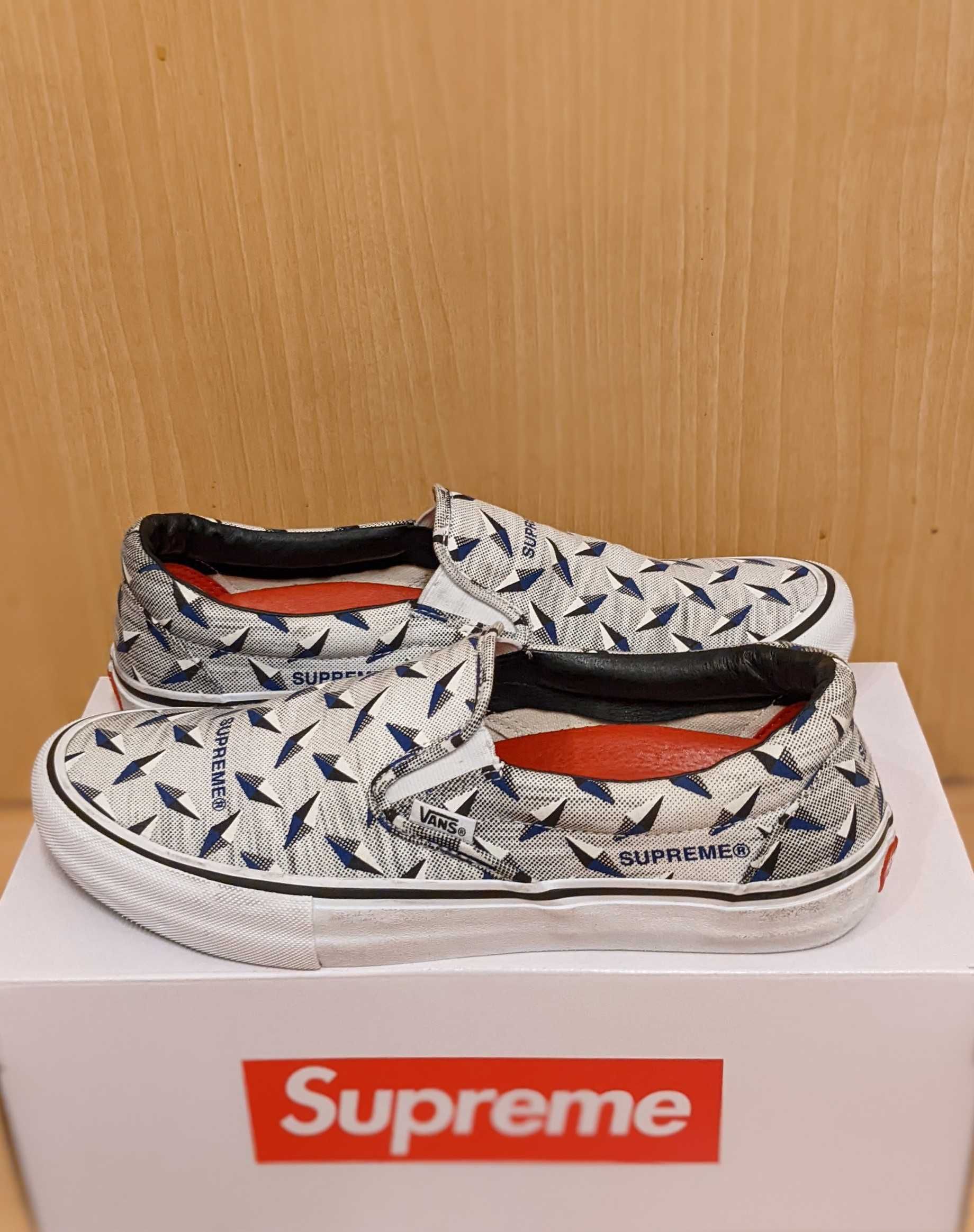 Supreme × Vans Slip-On Diamond Plate "White"