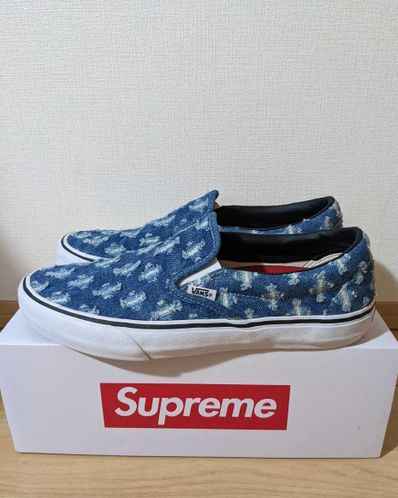 Supreme × Vans Slip-On Hole Punch Denim