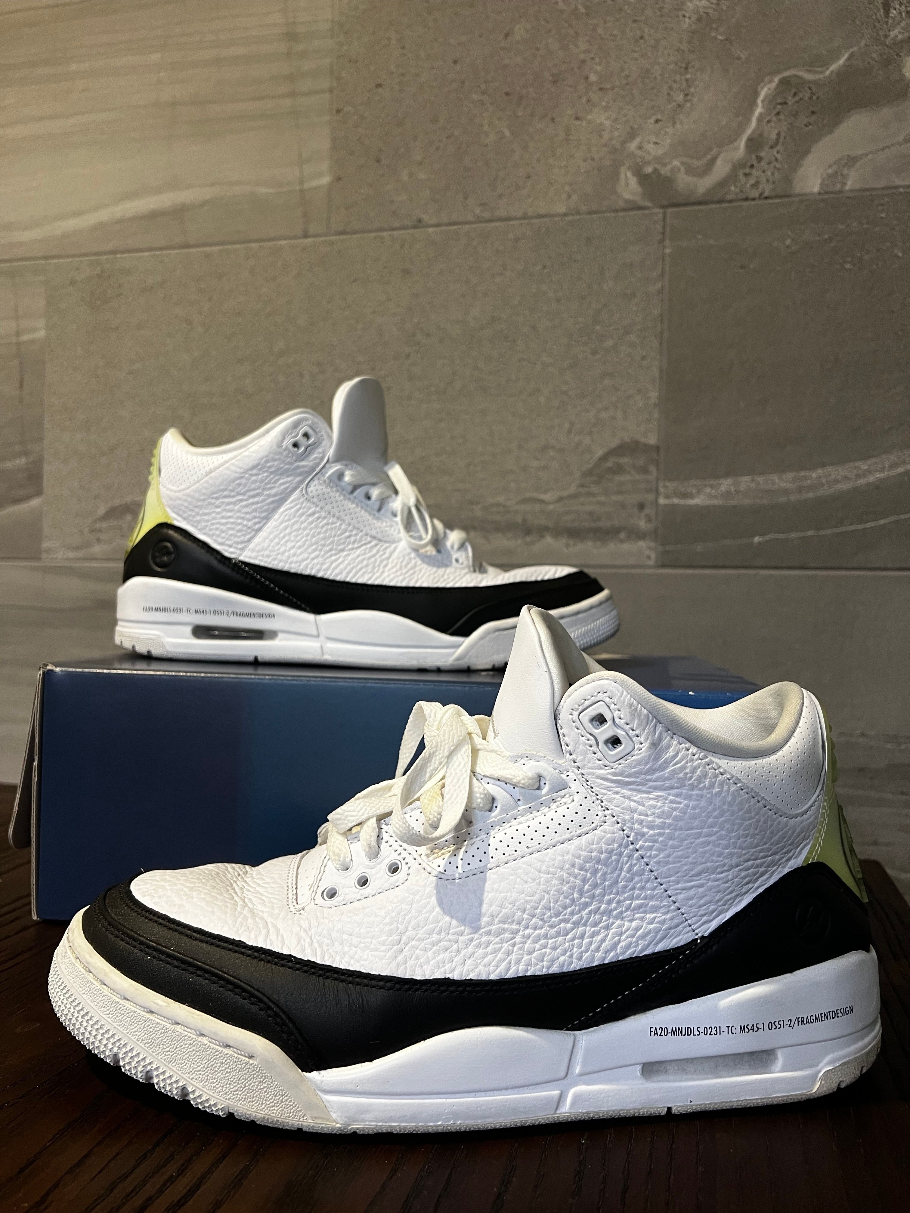 Fragment × Nike Air Jordan 3 "White/Black"