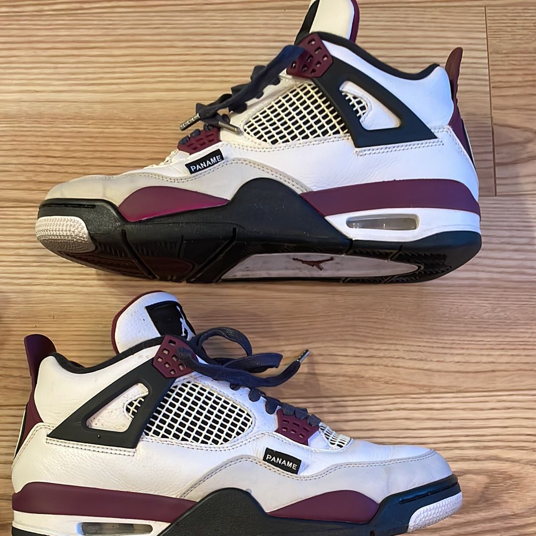 Paris Saint Germain ×Nike Air Jordan 4 Retro "White/Bordeaux/Neutral Gray"