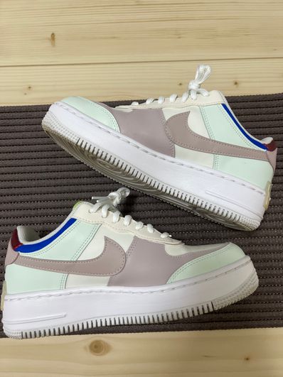 Nike Air Force 1 Shadow Pixel "Green/White/Platinum/Violet Black"