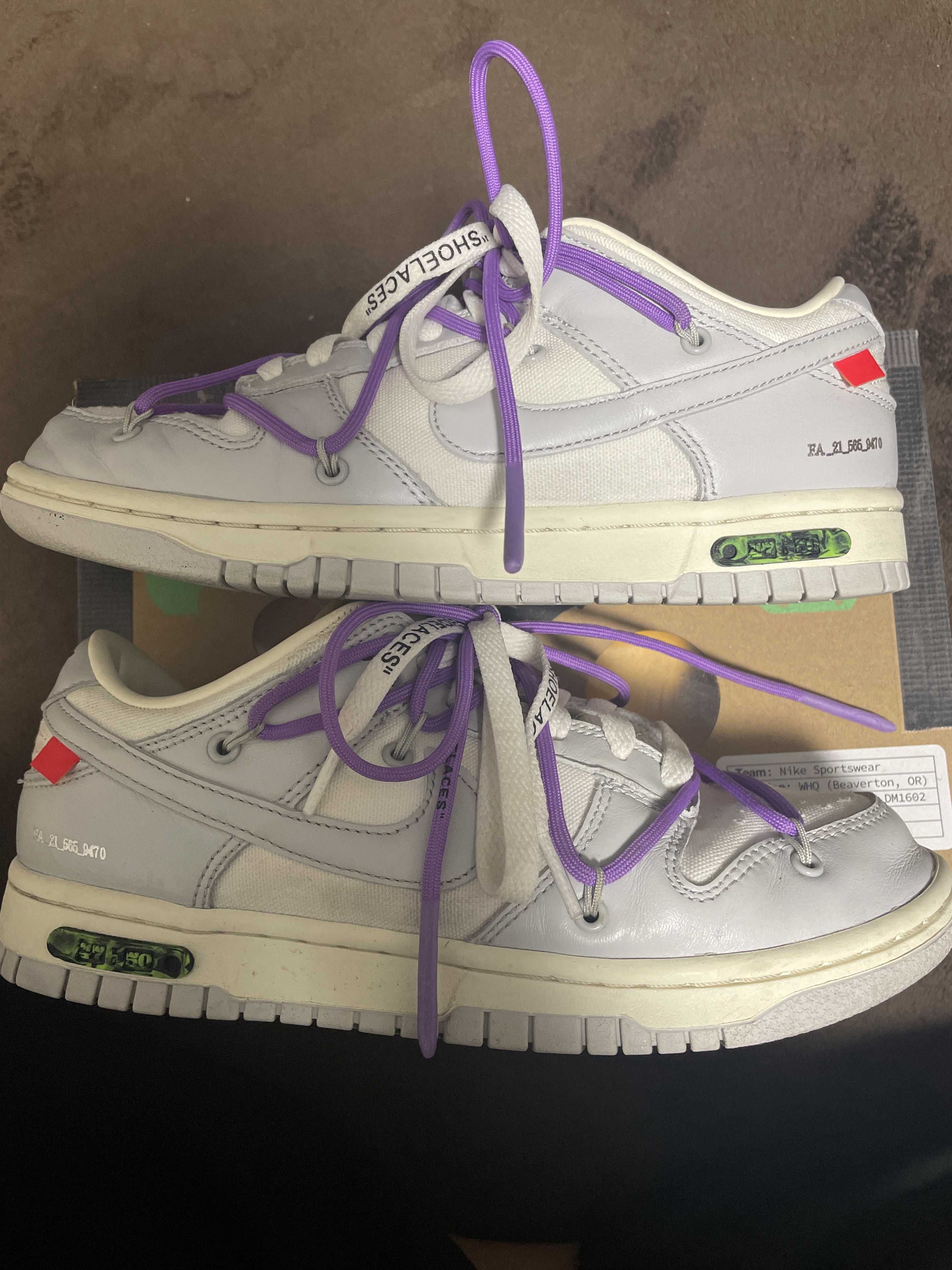 Off-White × Nike Dunk Low "Sail/Neutral Gray"