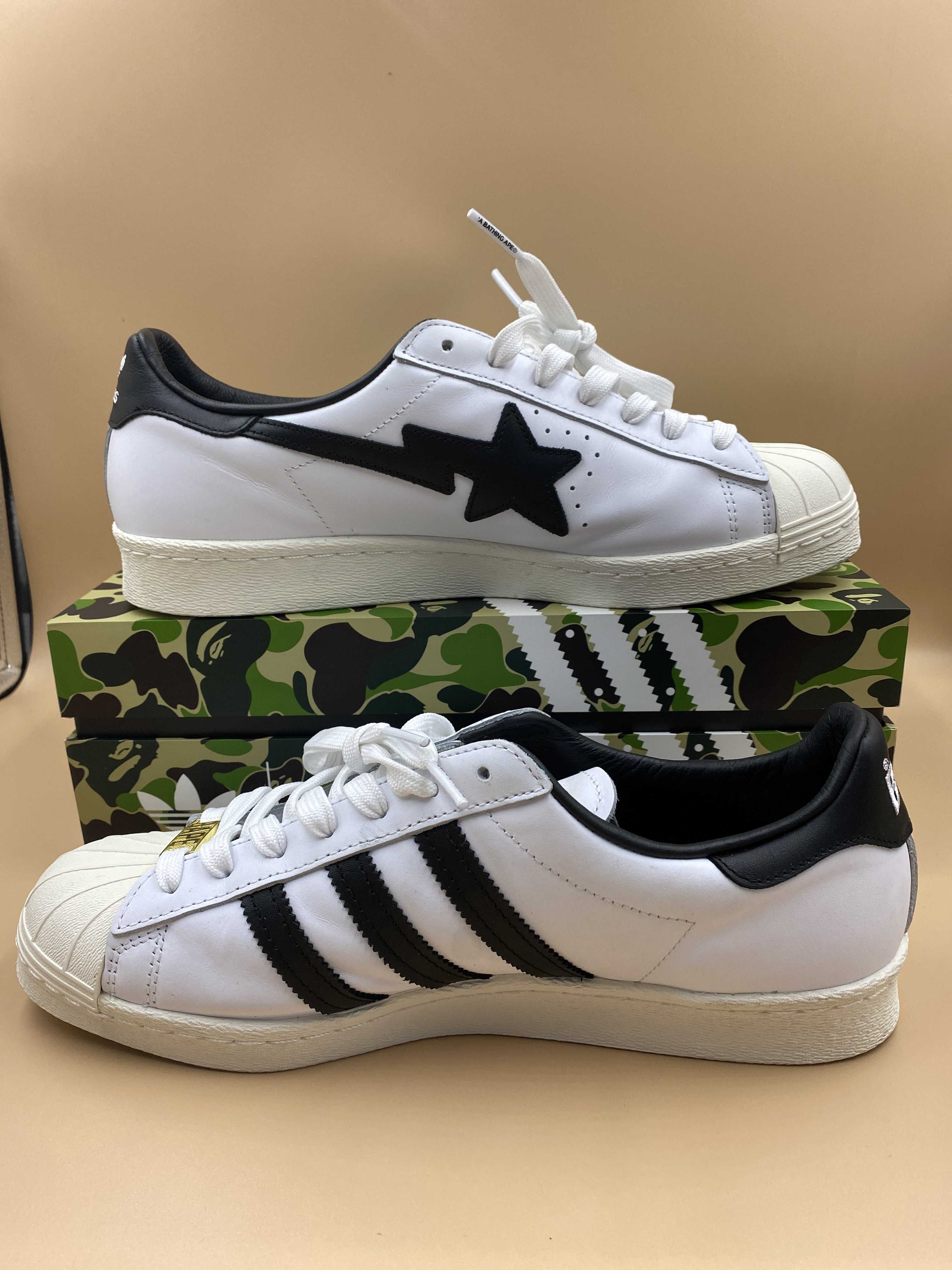 A BATHING APE × adidas Superstar 80s "White/Black"
