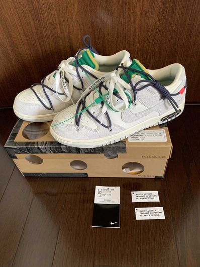 Off-White × Nike Dunk Low "Sail/Neutral Grey/Gridiron"