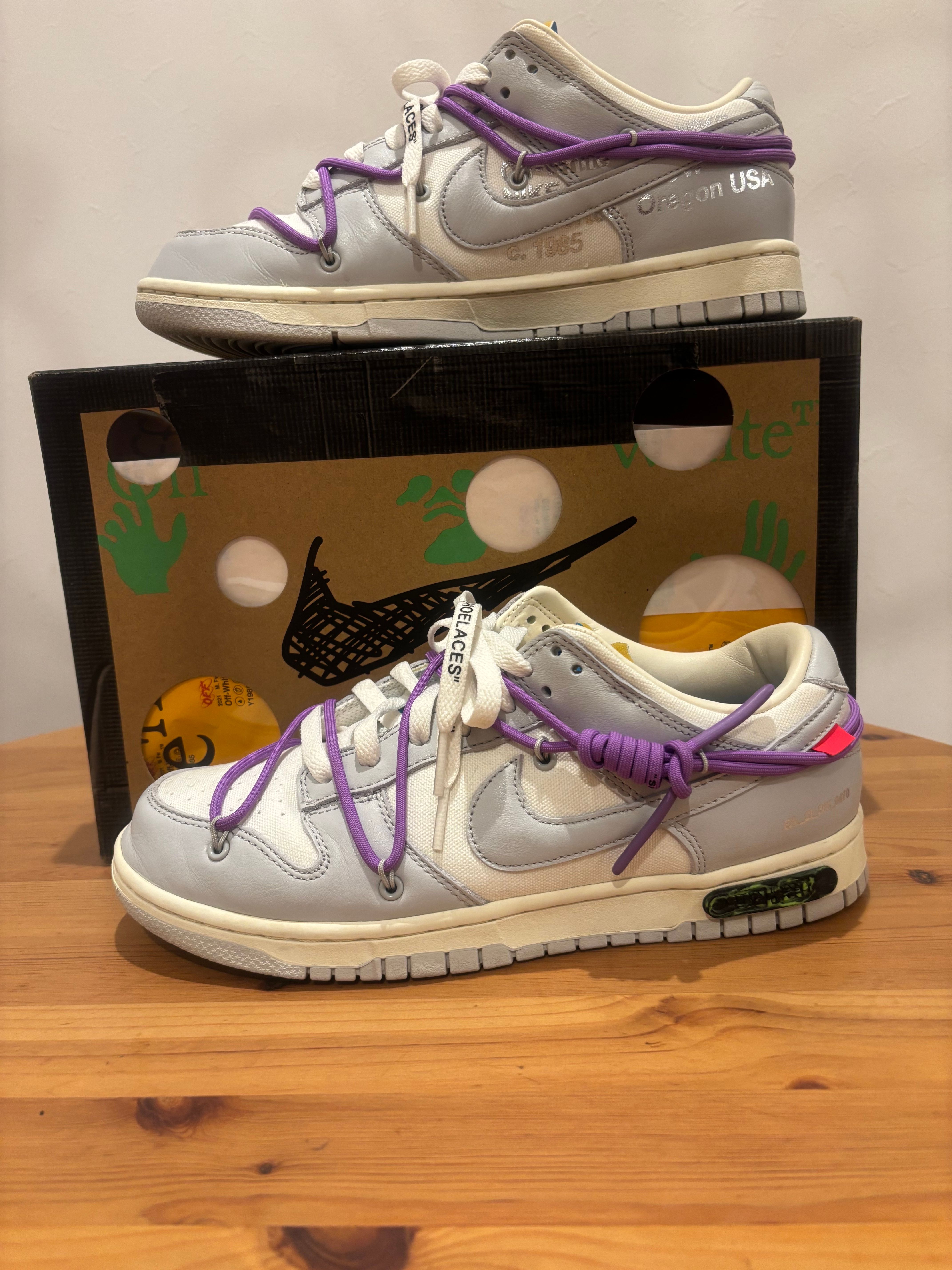 Off-White × Nike Dunk Low "Sail/Neutral Gray"