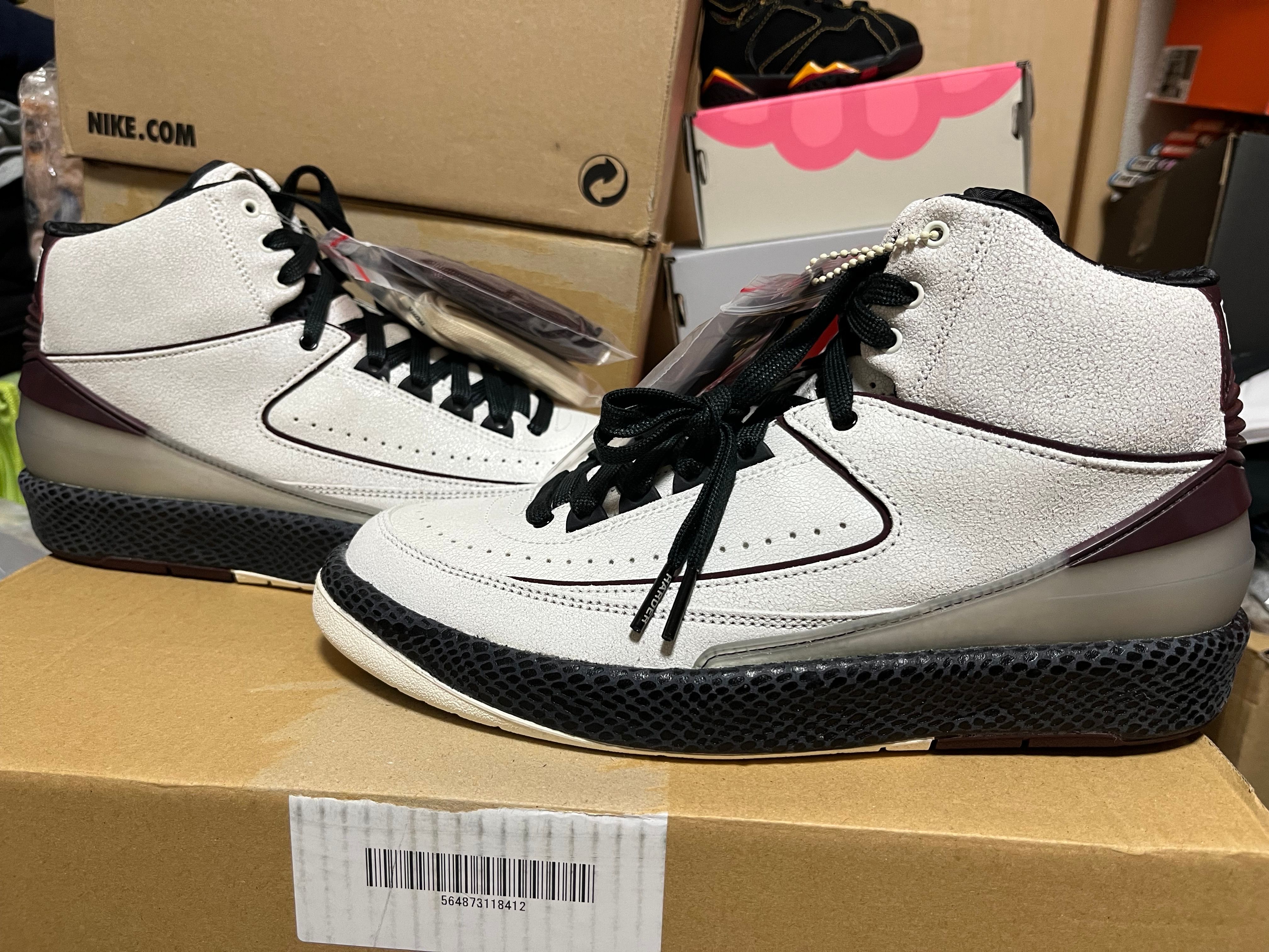 A Ma Maniere × Nike Air Jordan 2 "Airness/Sail and Burgundy"