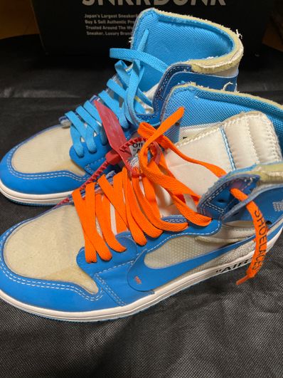 Off-White × Nike Air Jordan 1 High UNC "White/Dark Powder Blue"
