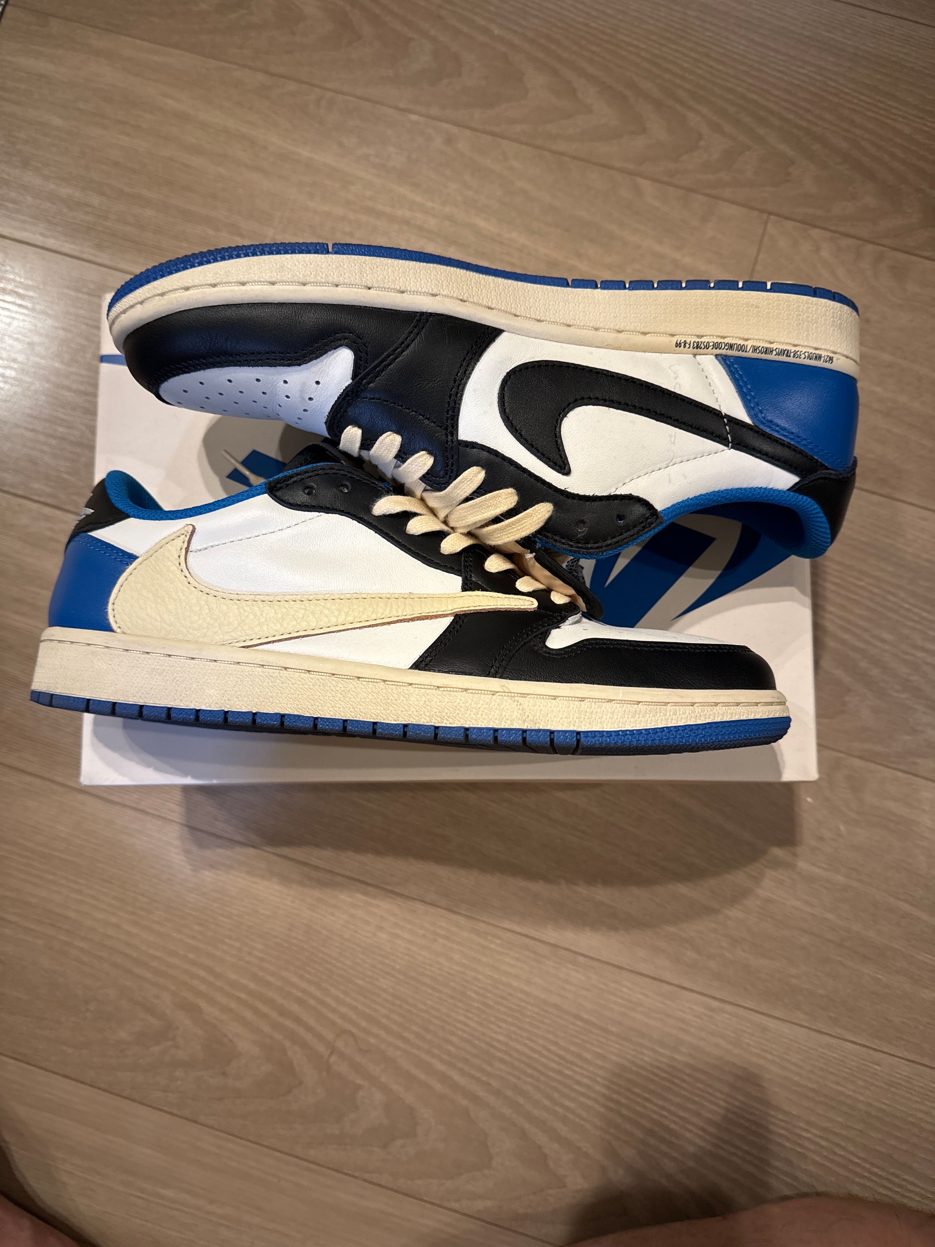 Travis Scott × fragment design × Nike Air Jordan 1 Low OG SP "Military Blue"