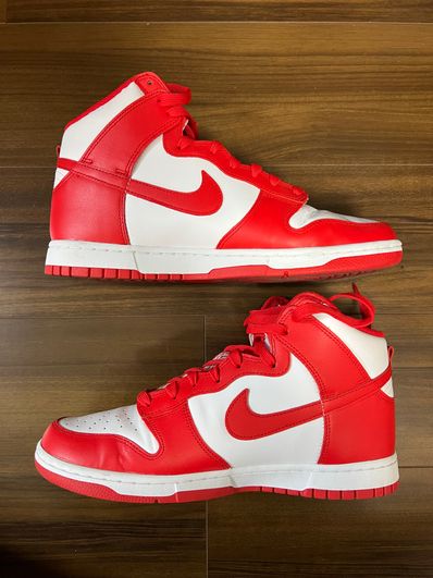 Nike Dunk High "Championship White and Red"