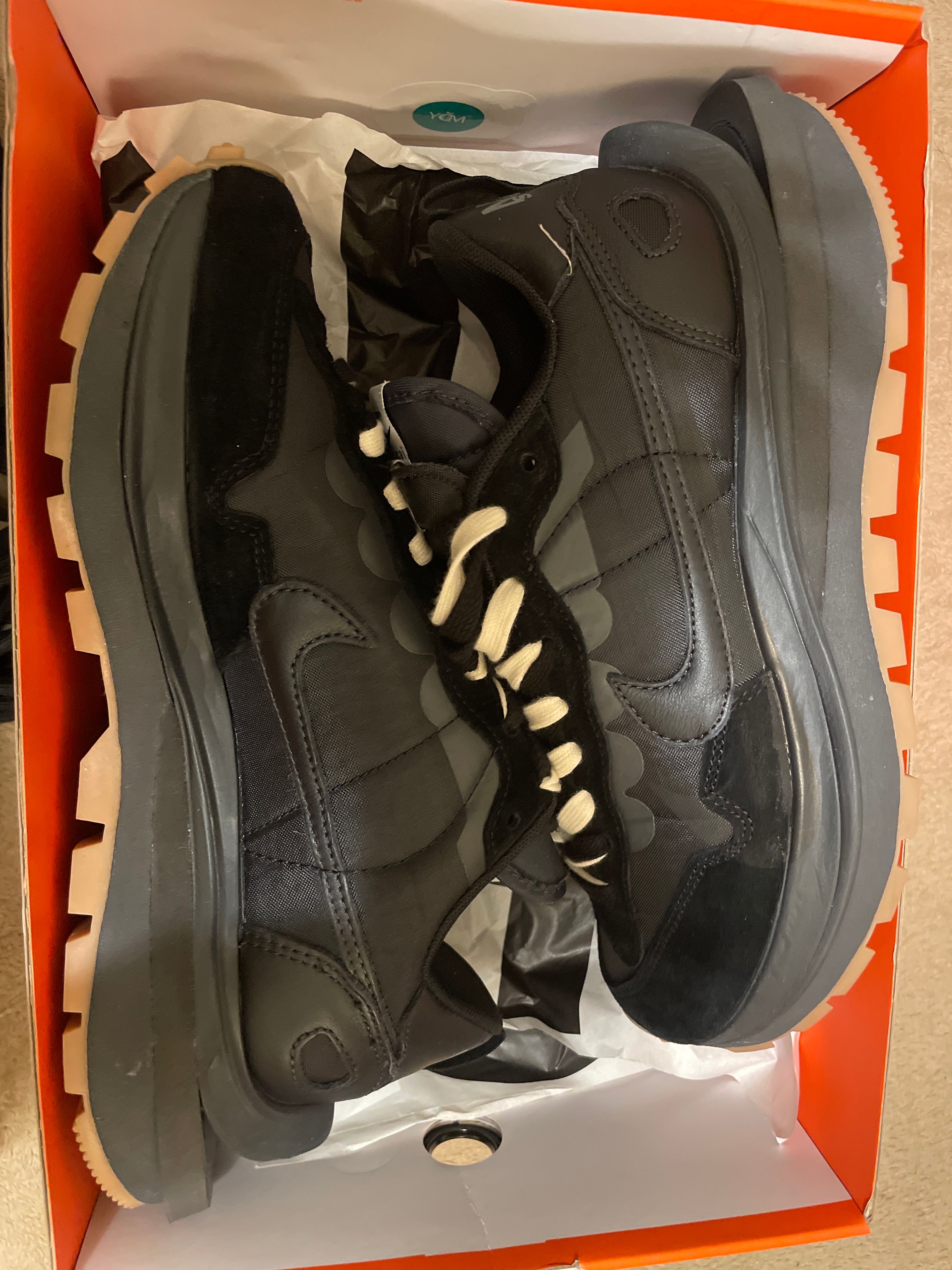 sacai × Nike VaporWaffle "Black Gum"