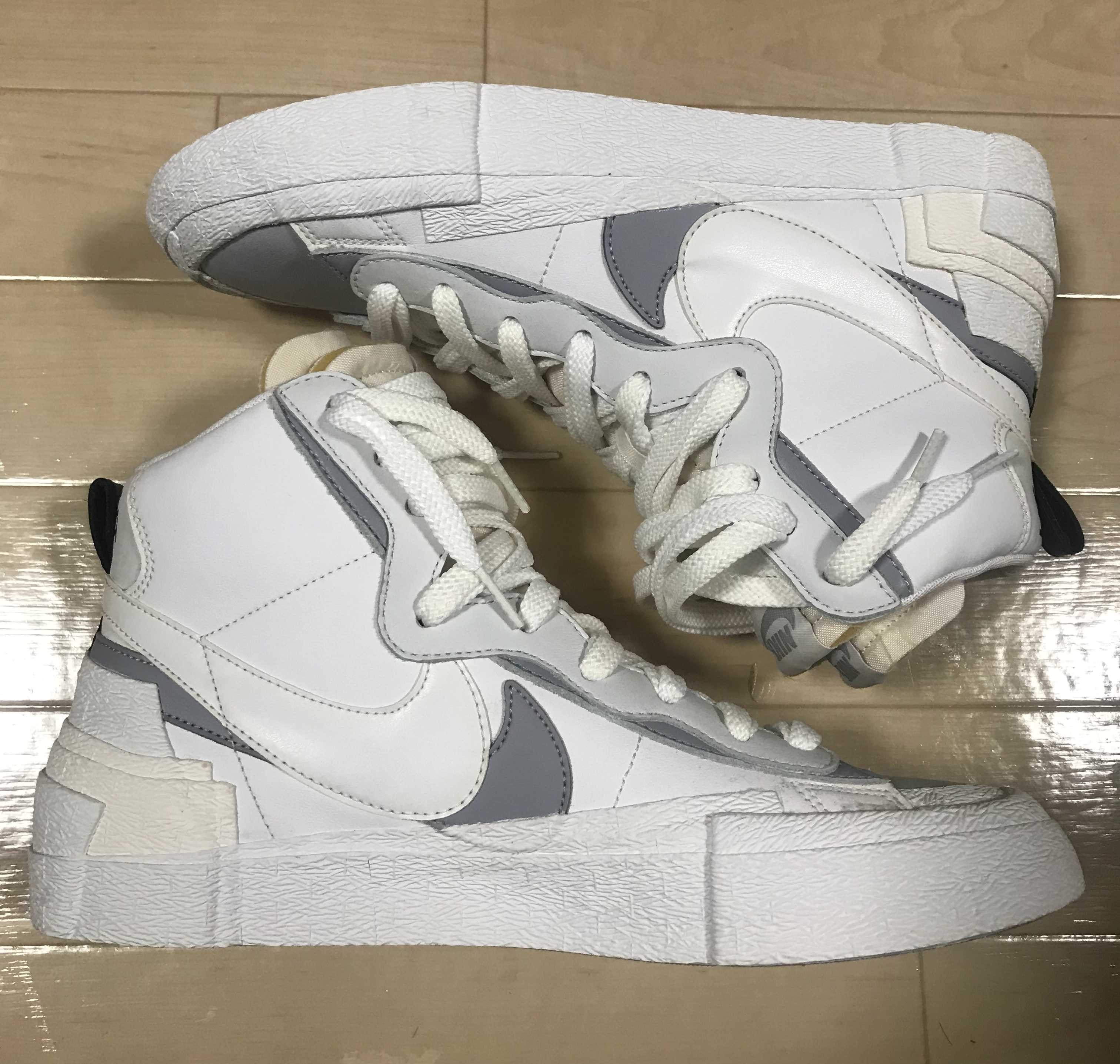 sacai × NIKE BLAZER MID "WHITE/WOLF GREY"