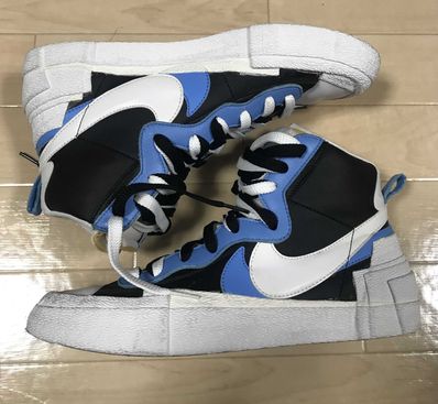 sacai × NIKE BLAZER MID "BLACK / BLUE"