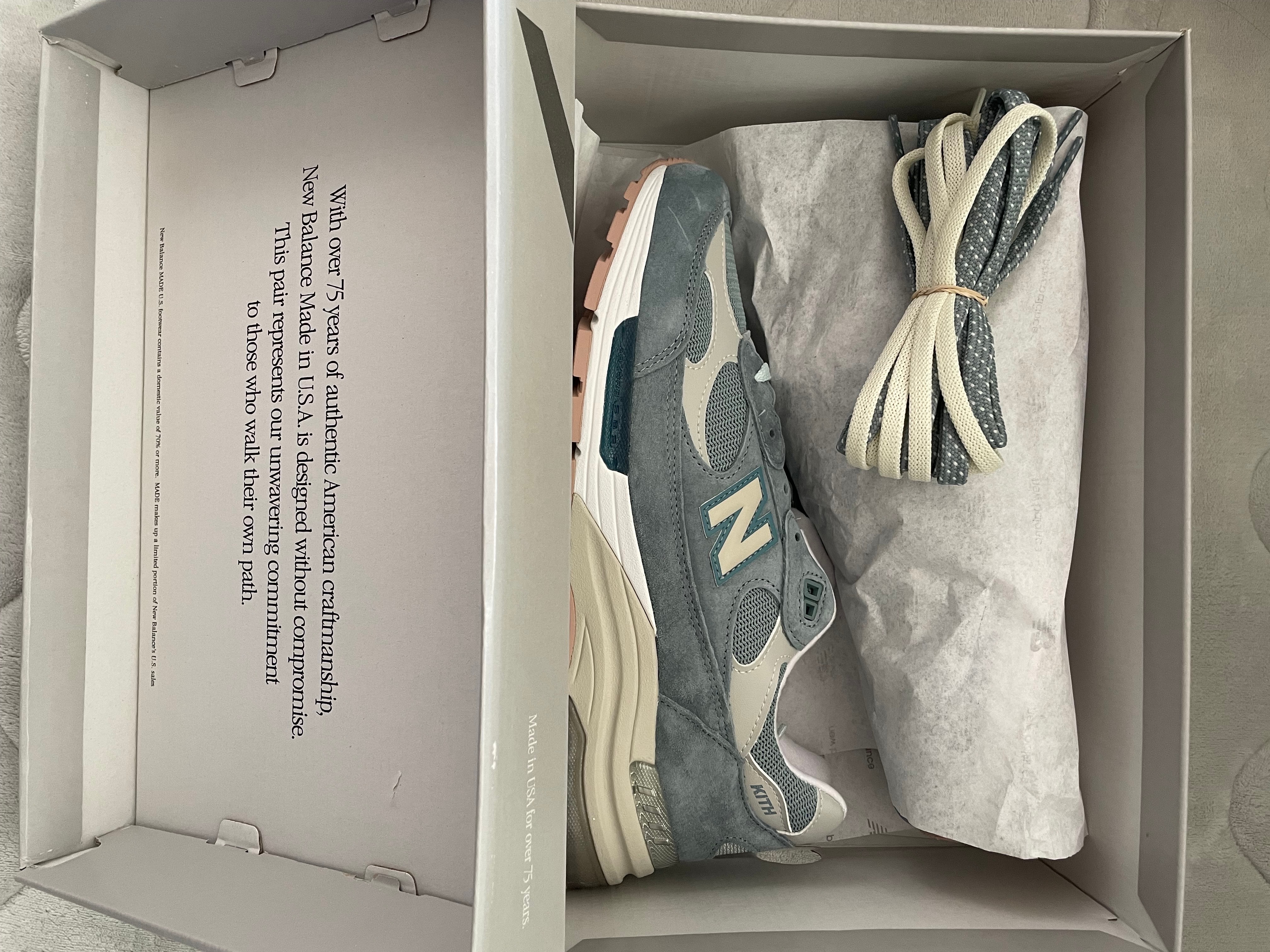 KITH × New Balance 992 "Aegean Blue/Shadow Gray"