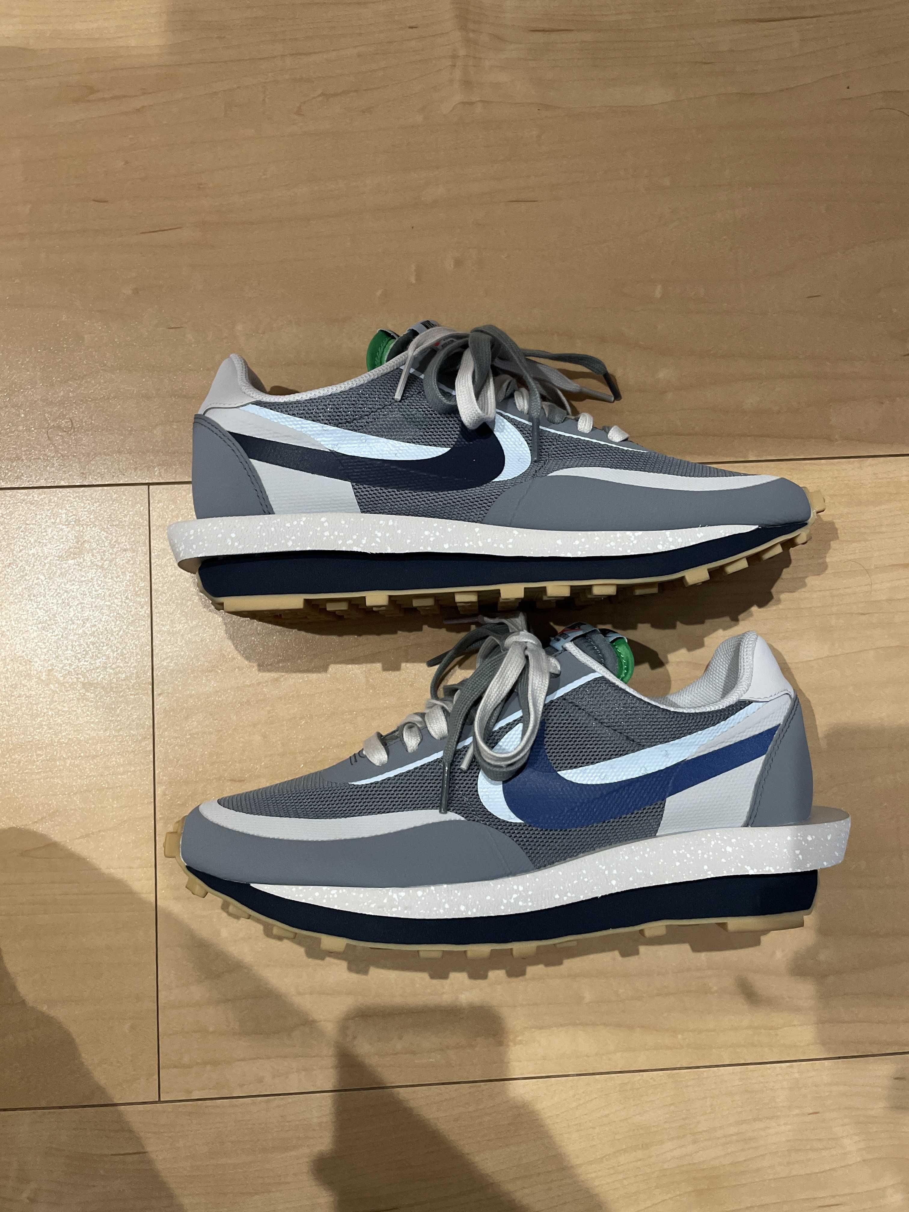 CLOT × Sacai × Nike LD Waffle "Grey Obsidian/Cool Grey"