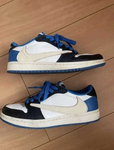 Travis Scott × fragment design × Nike Air Jordan 1 Low OG SP "Military Blue"