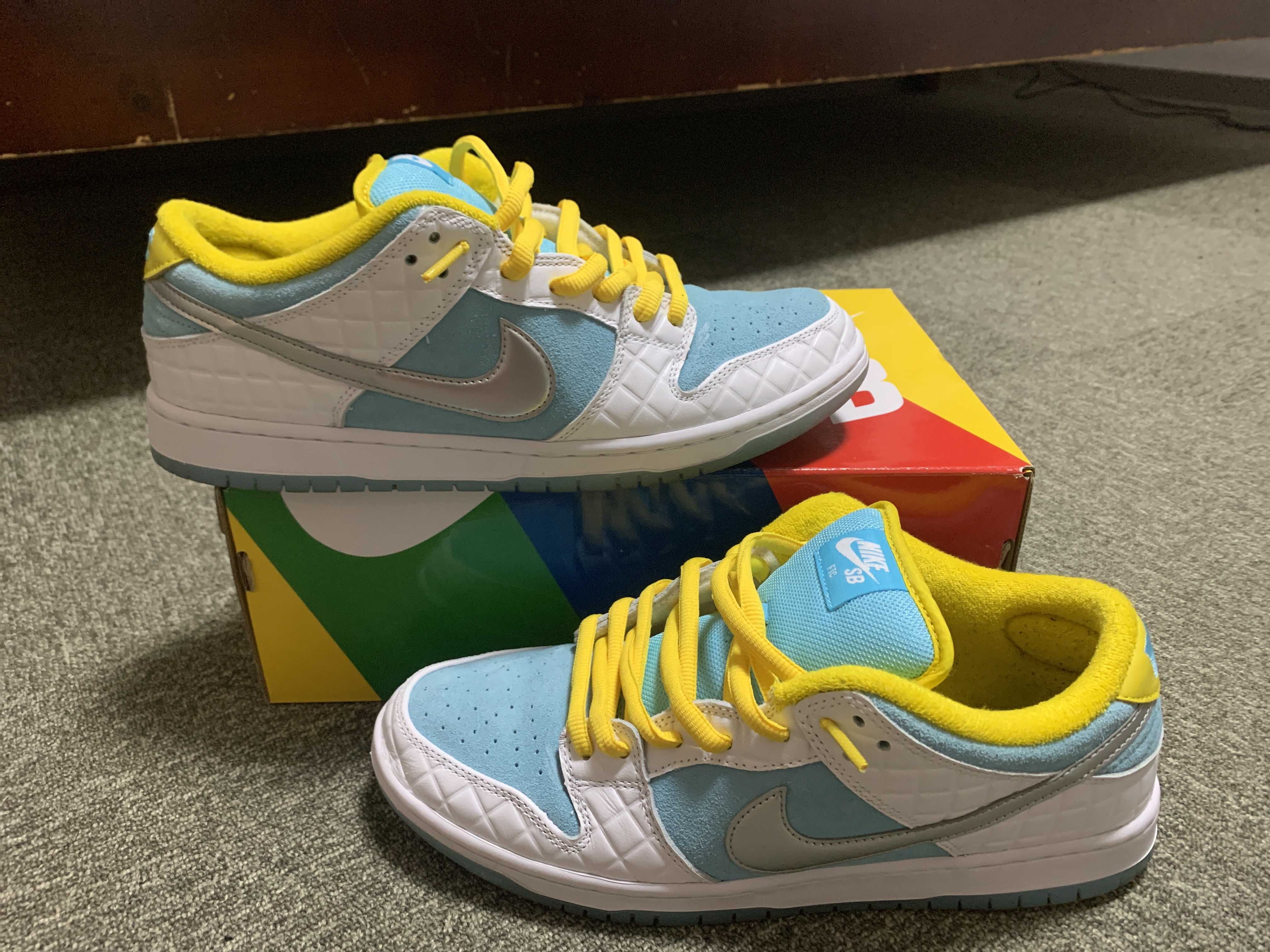 FTC × Nike SB Dunk Low "White/Blue"