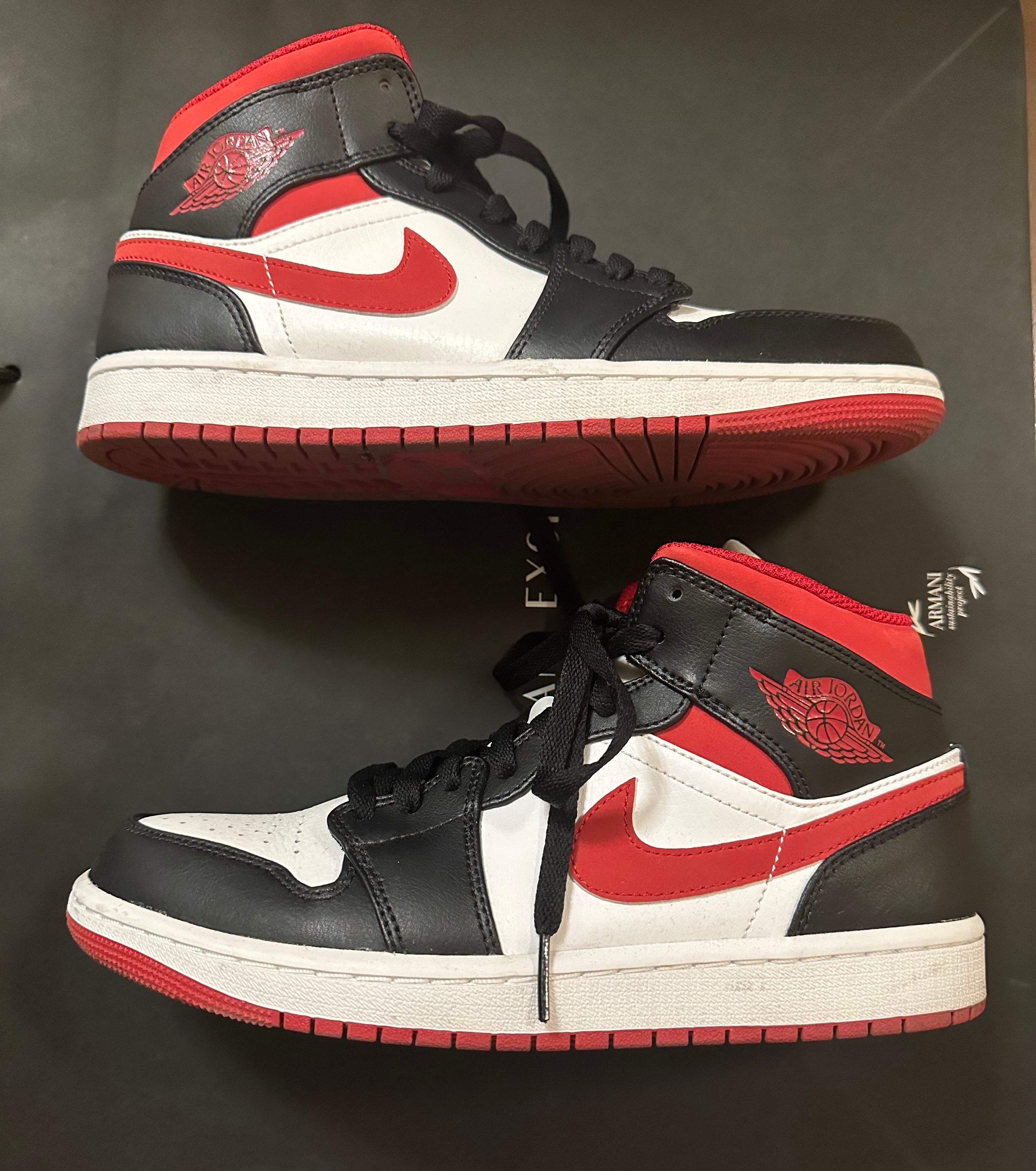 Nike Air Jordan 1 Mid "White/Gym Red Black"