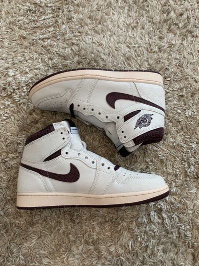 A Ma Maniere × Nike Air Jordan 1 Retro High OG "Sail and Burgundy"