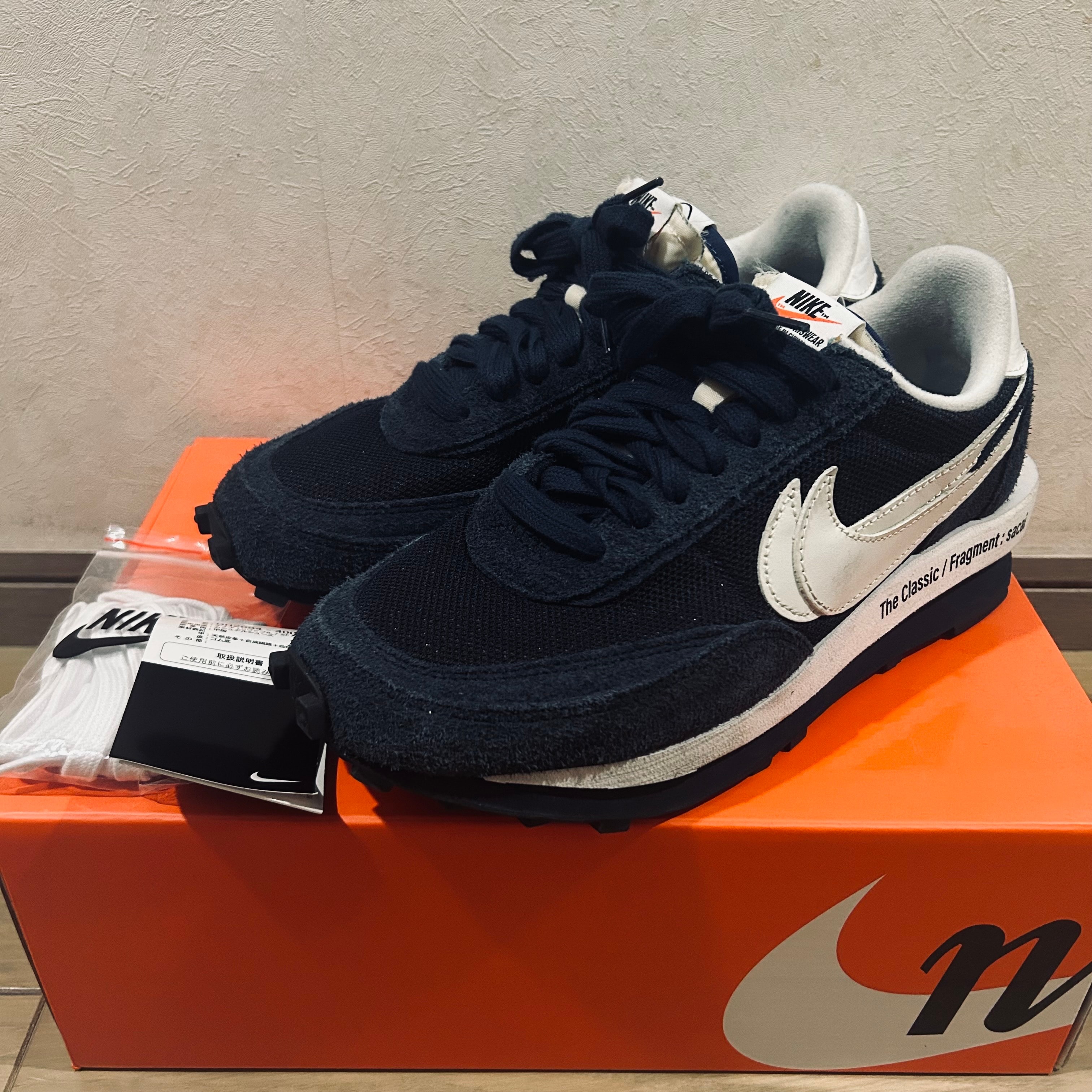 fragment design × sacai × Nike LD Waffle "Blackended Blue"