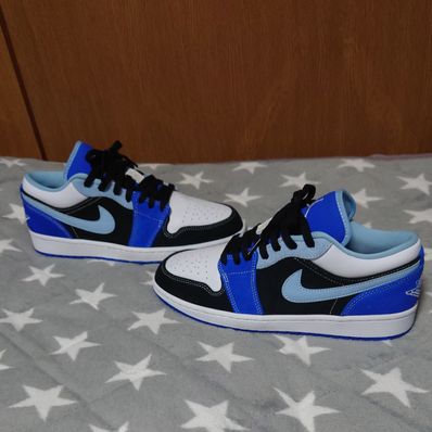 NIKE AIR JORDAN 1 LOW "WHITE/BLACK/BLUE"
