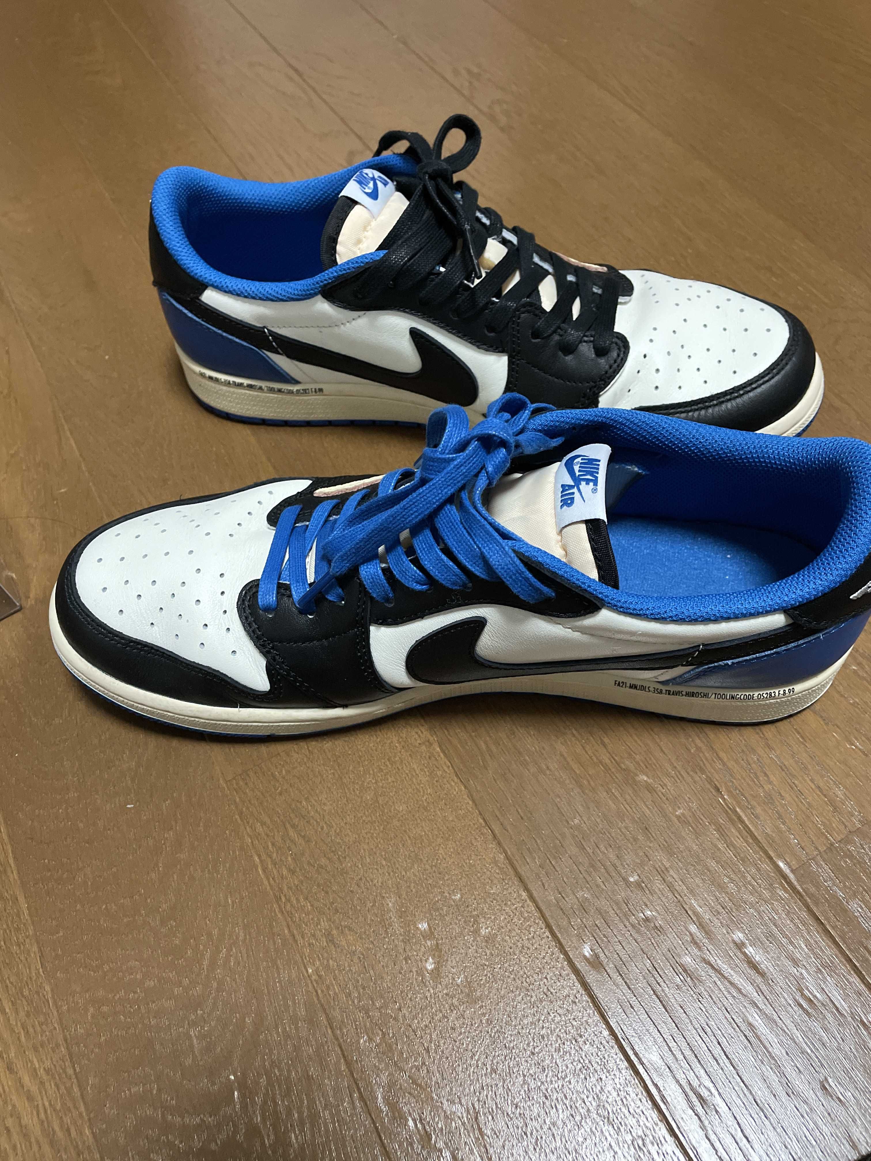 Travis Scott × fragment design × Nike Air Jordan 1 Low OG SP "Military Blue"
