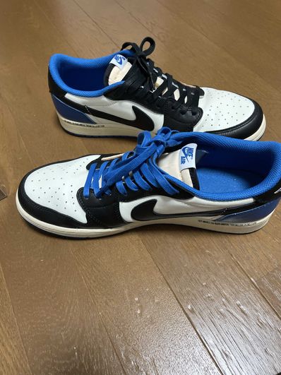 Travis Scott × fragment design × Nike Air Jordan 1 Low OG SP "Military Blue"