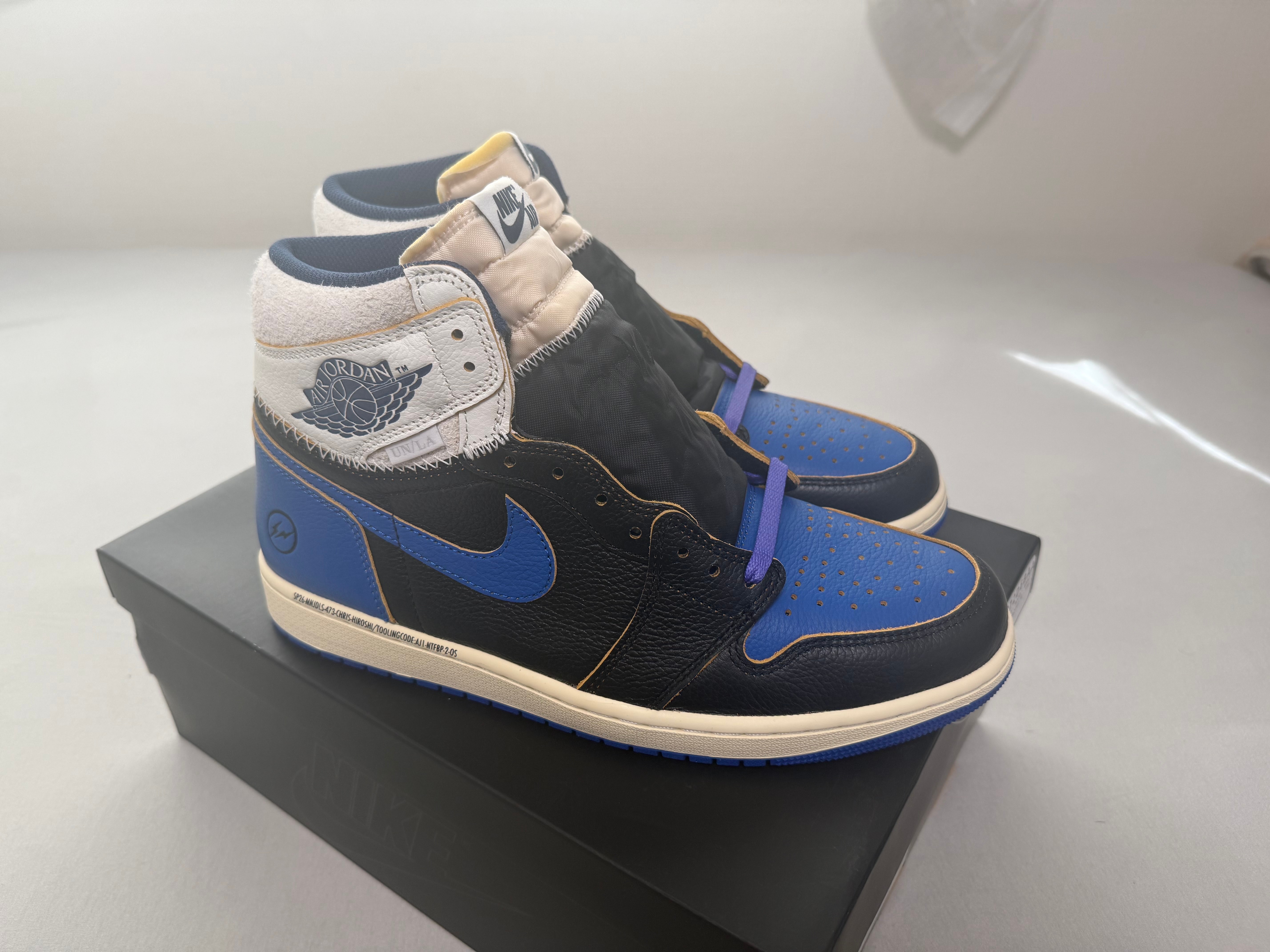 fragment design × UNION × Nike Air Jordan 1 High OG "Sport Royal"