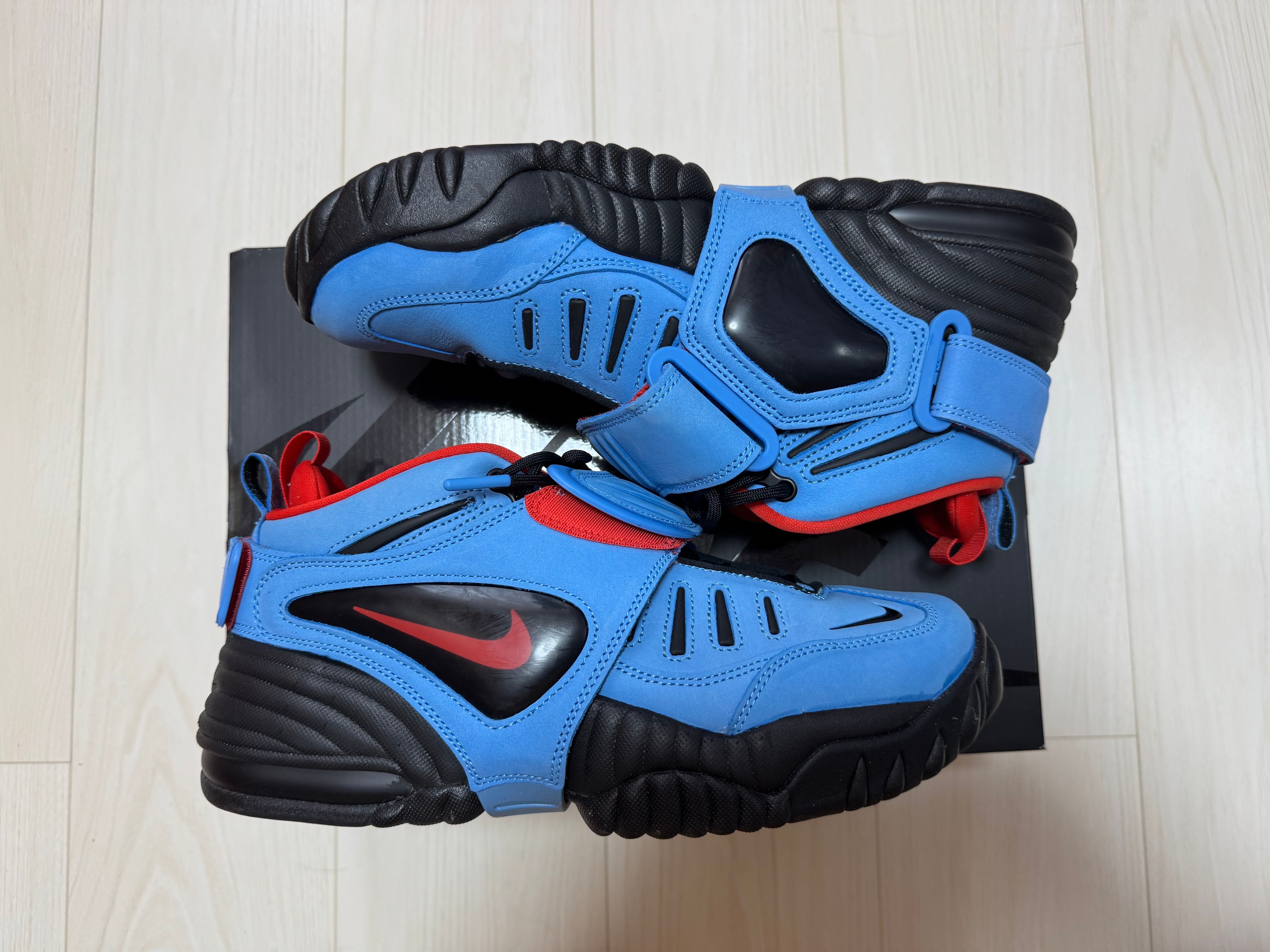 AMBUSH × Nike Air Adjust Force "University Blue and Habanero Red"