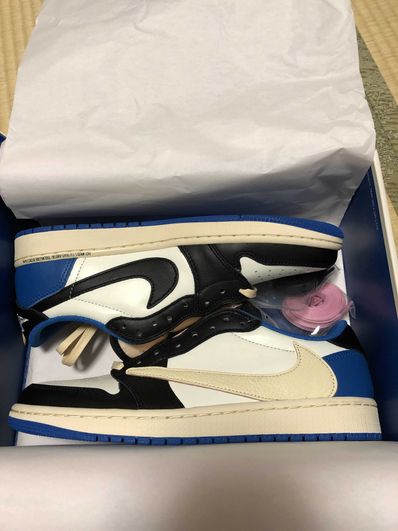 Travis Scott × fragment design × Nike Air Jordan 1 Low OG SP "Military Blue"
