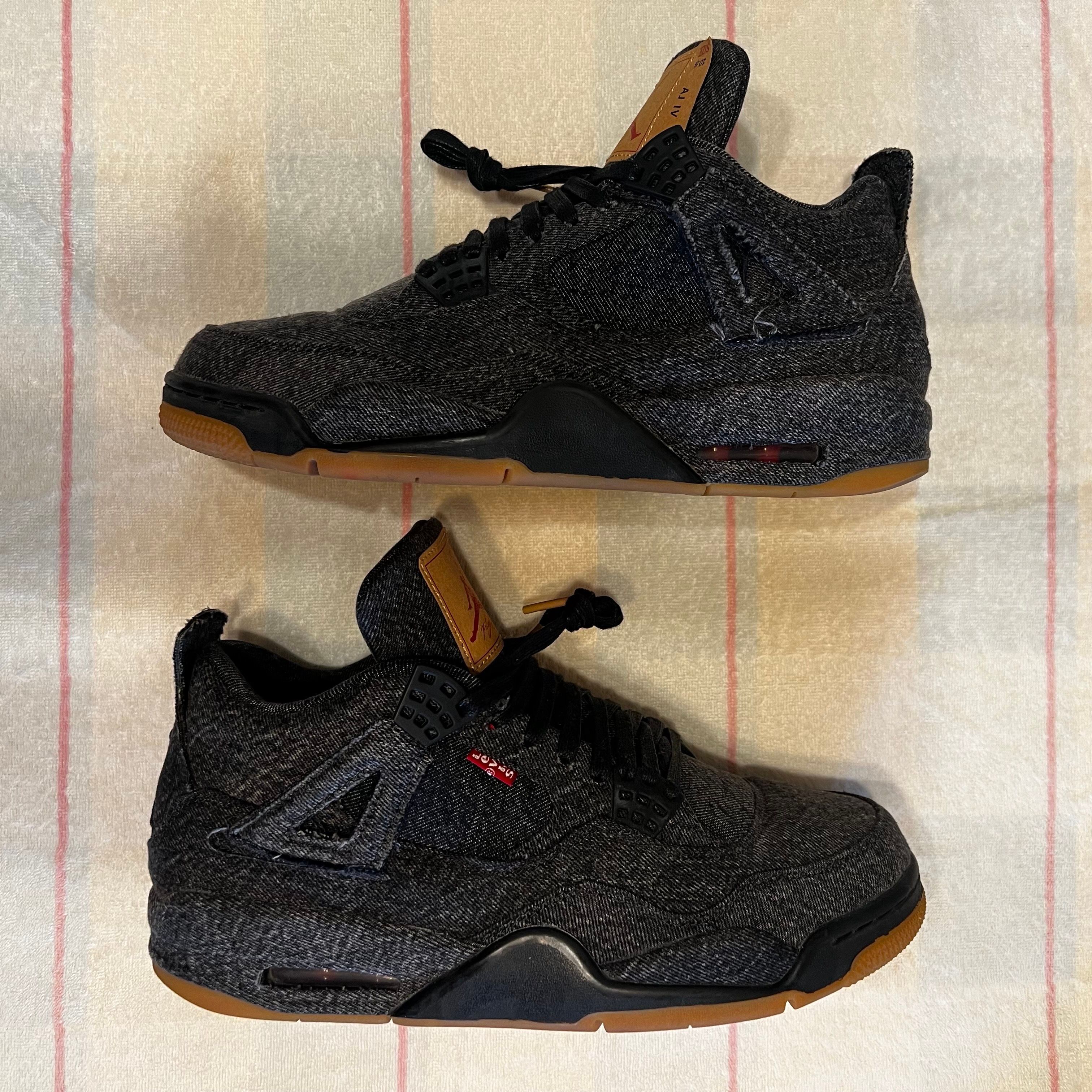 Nike × Levi's Air Jordan 4 "Black Denim" (Tag: LEVIS®)